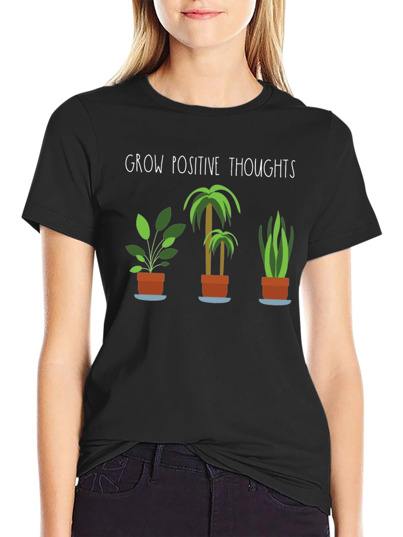 Grow Positive Thoughts Graphic T-Shirt