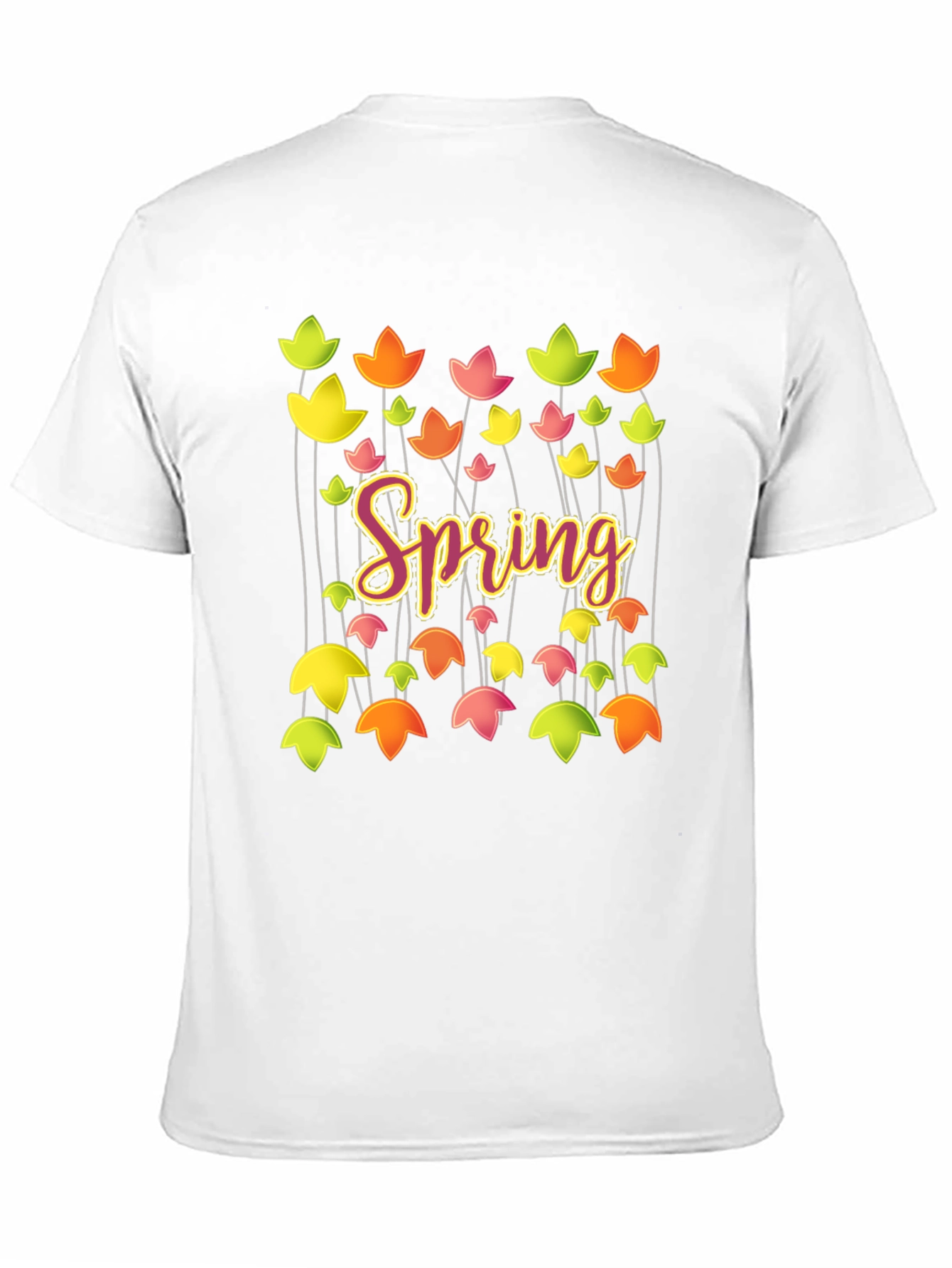 Spring Floral Graphic T-Shirt - Trendy Casual Tee