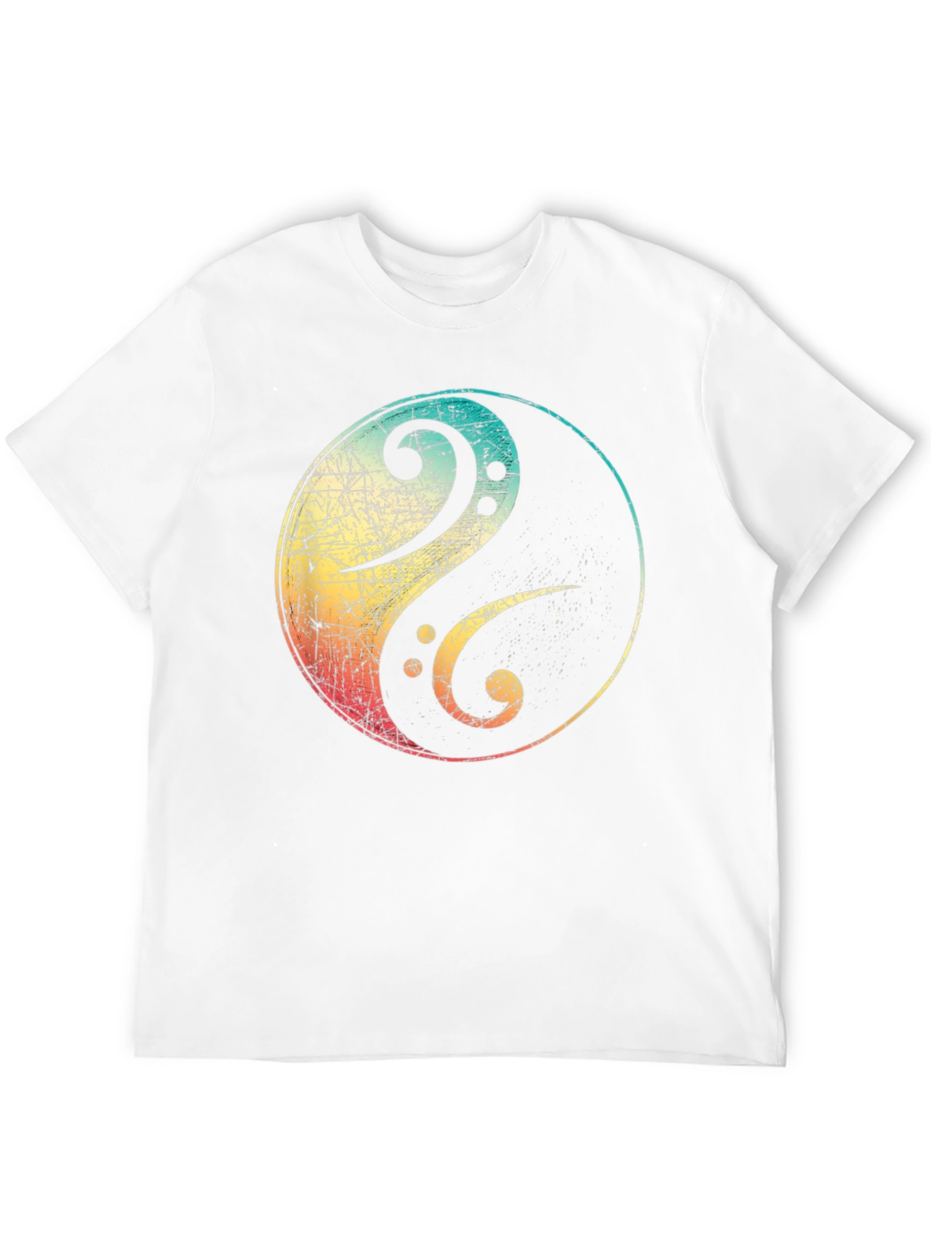 Yin Yang Bass Clef Graphic Tee - Black