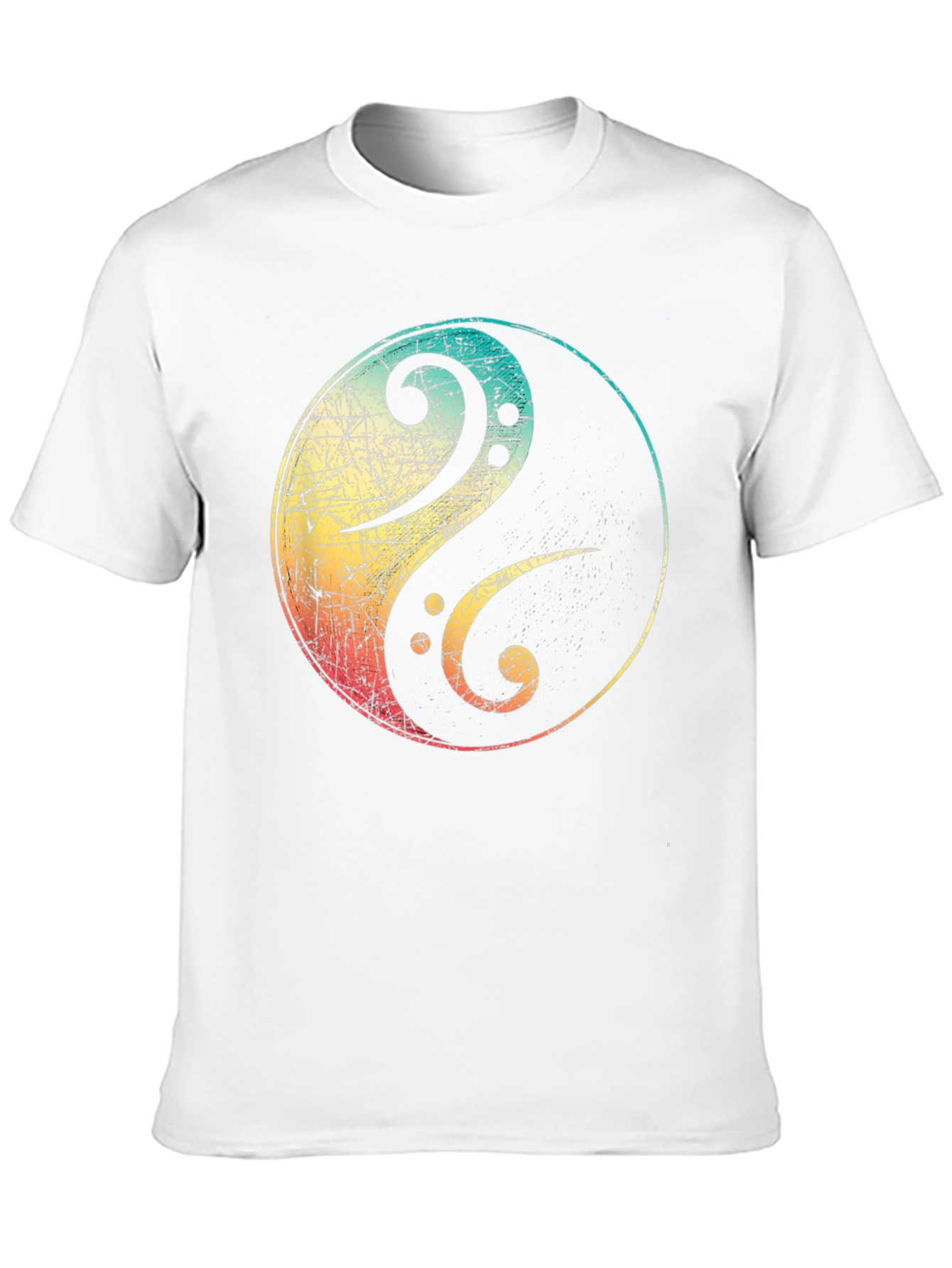 Yin Yang Bass Clef Graphic Tee - Black