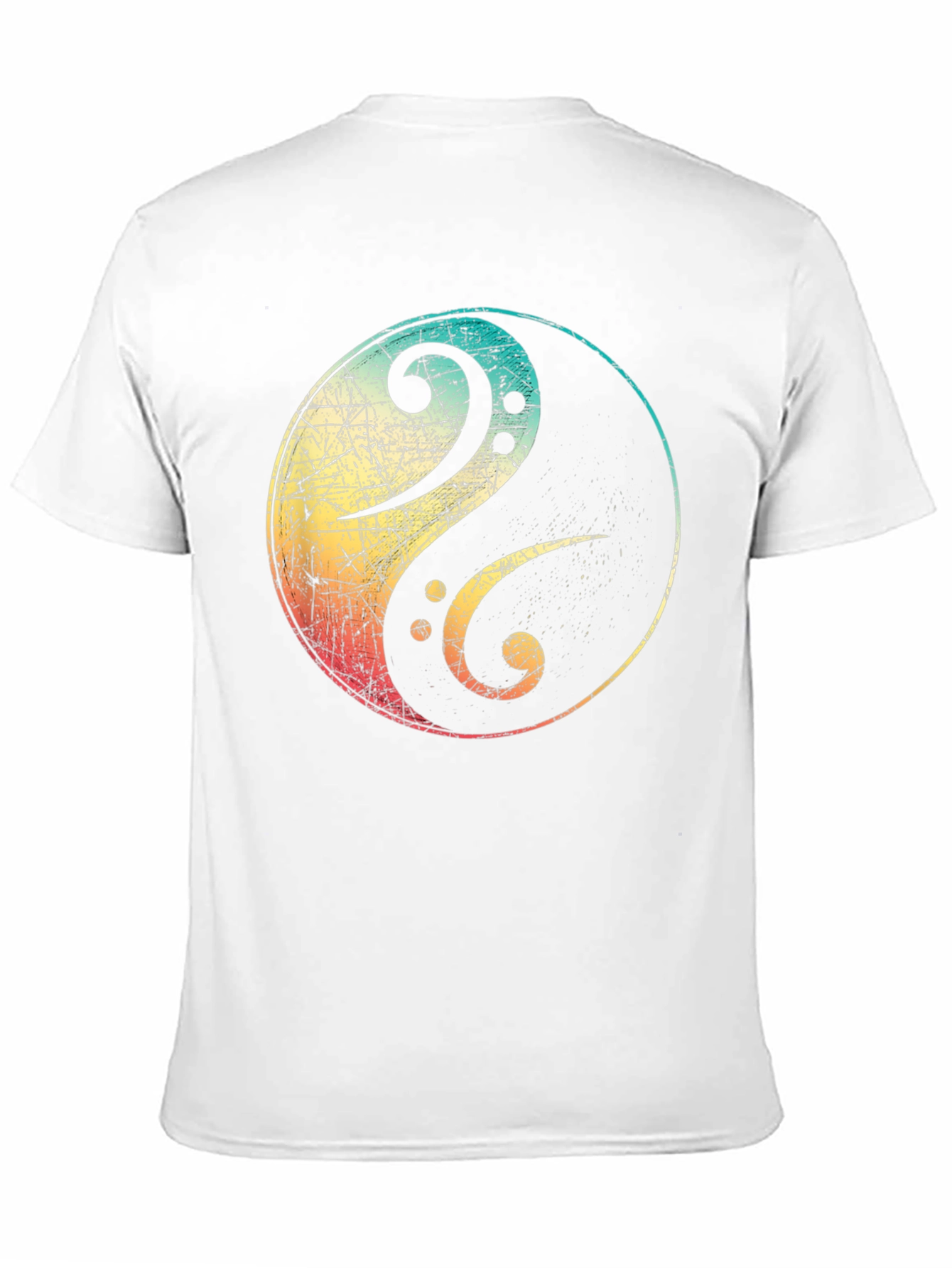 Yin Yang Bass Clef Graphic Tee - Black