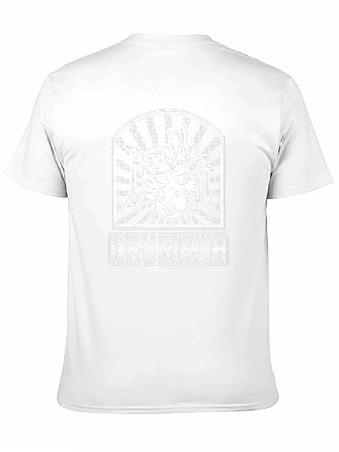 Drummer Graphic Print T-Shirt - Black