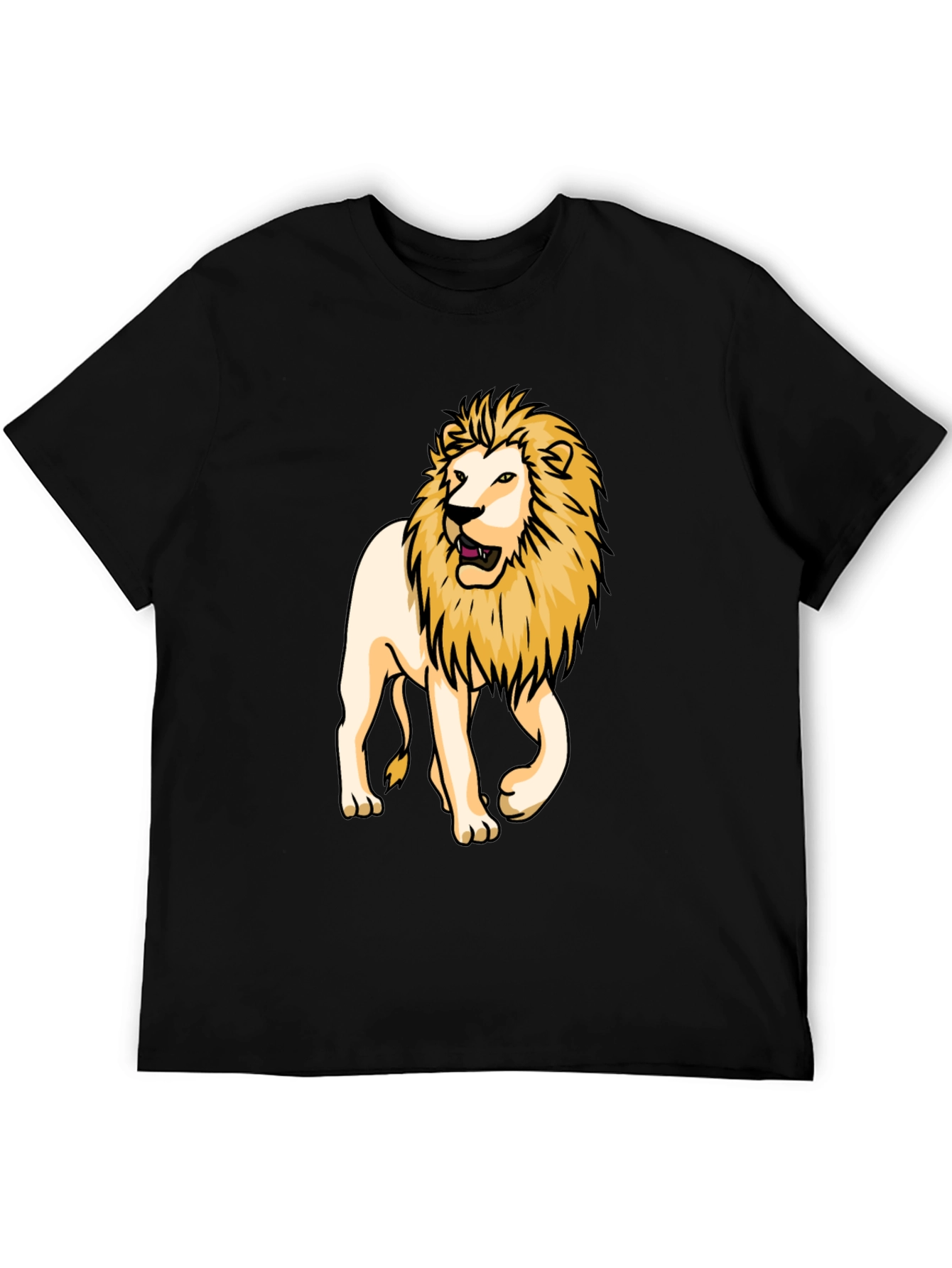Lion Graphic Tee - Bold Black T-Shirt