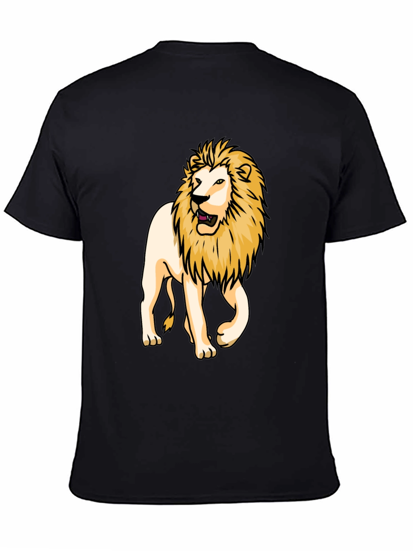 Lion Graphic Tee - Bold Black T-Shirt