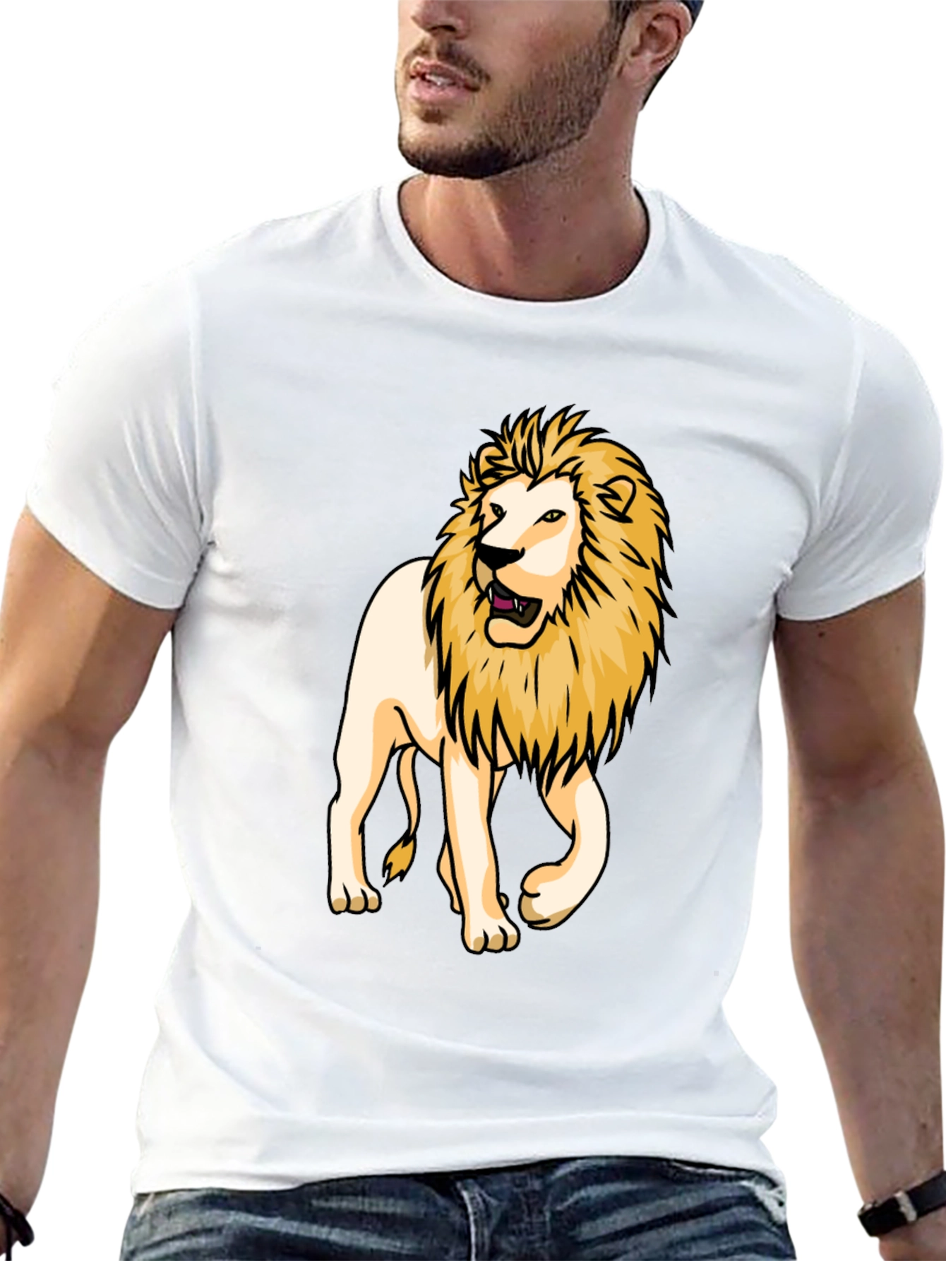 Lion Graphic Tee - Bold Black T-Shirt