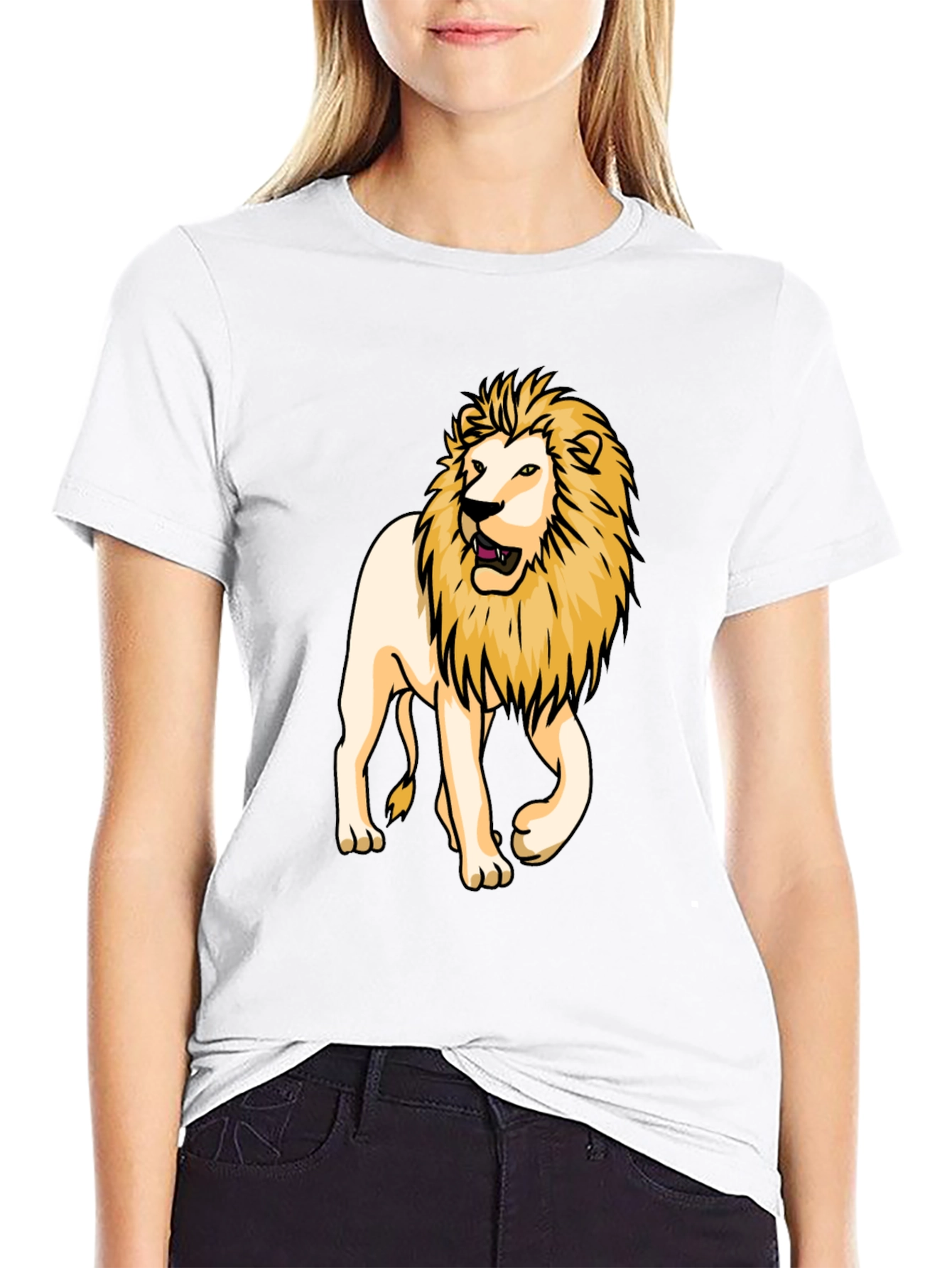 Lion Graphic Tee - Bold Black T-Shirt