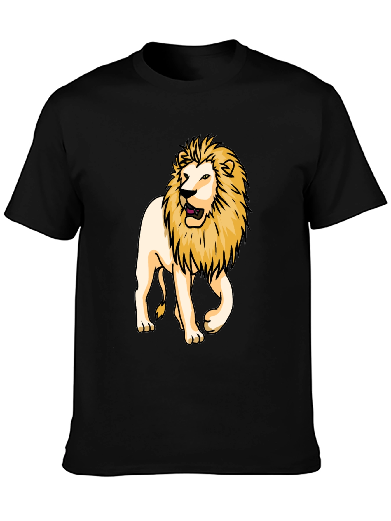 Lion Graphic Tee - Bold Black T-Shirt