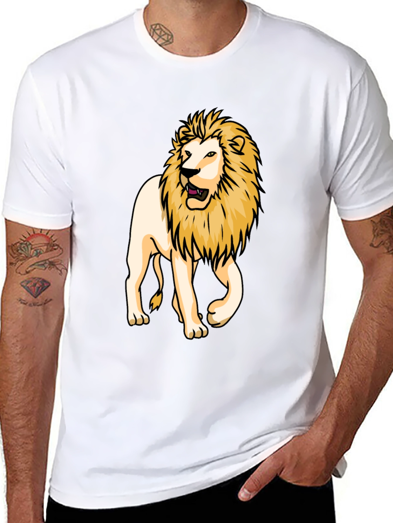 Lion Graphic Tee - Bold Black T-Shirt