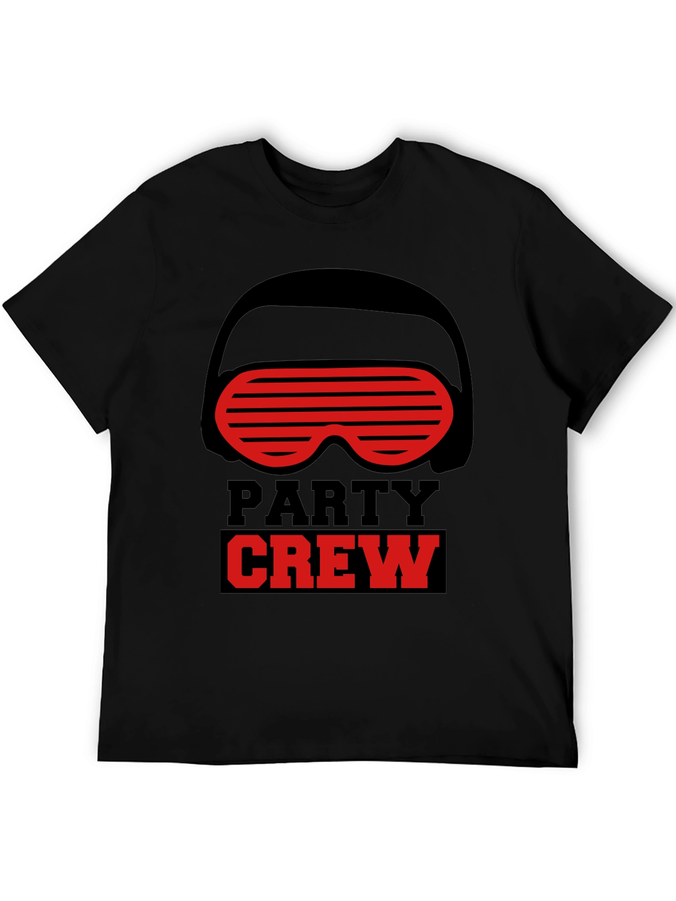 Party Crew Graphic T-Shirt - Black Crew Neck Tee