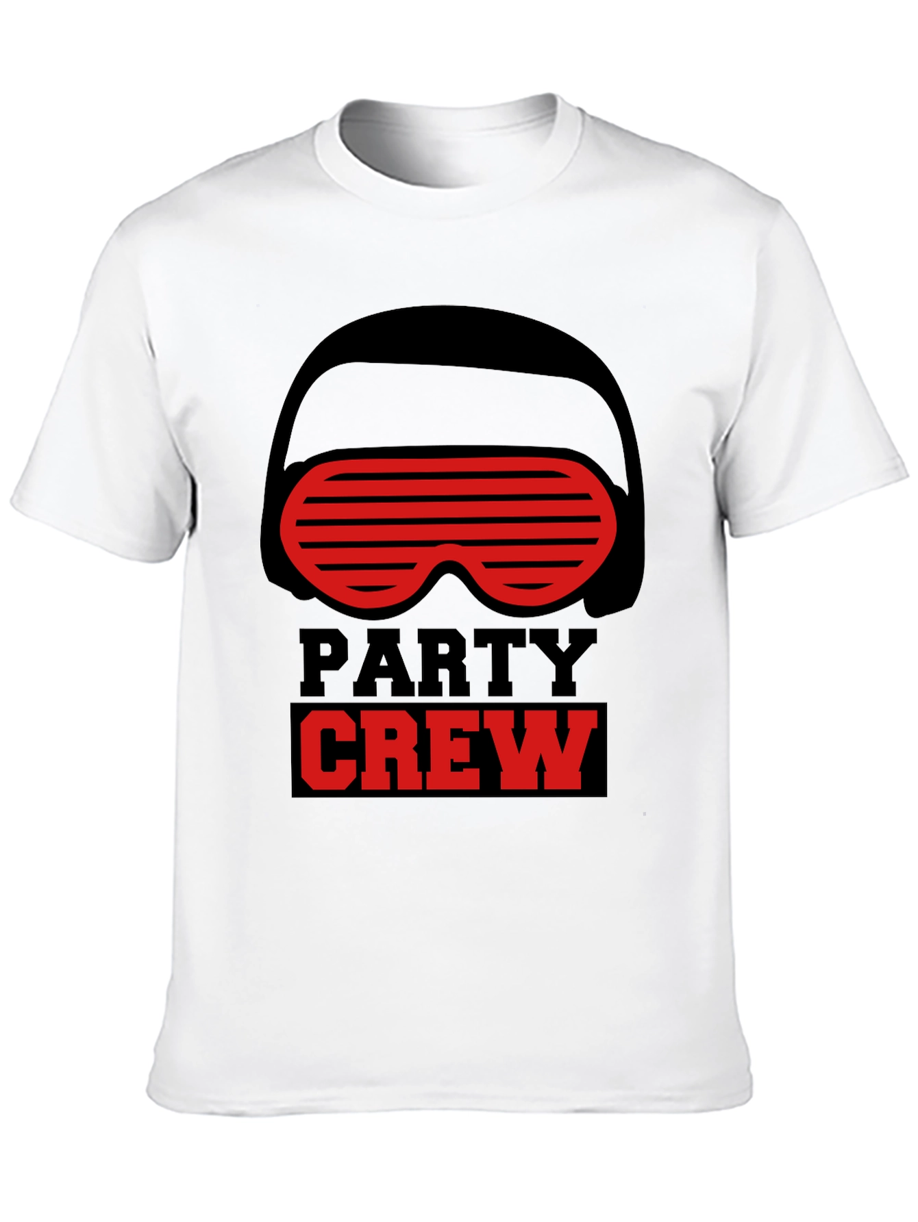 Party Crew Graphic T-Shirt - Black Crew Neck Tee