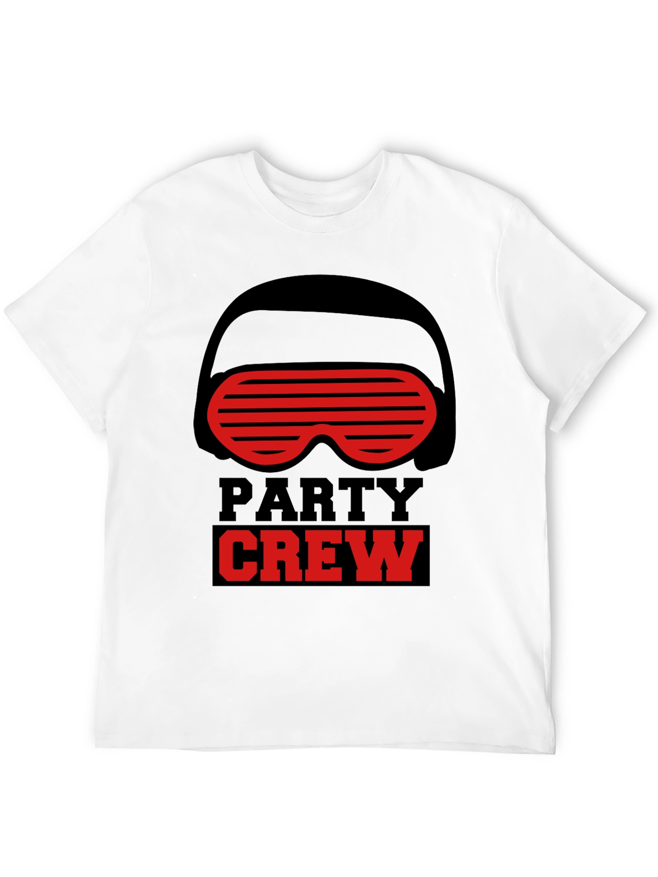 Party Crew Graphic T-Shirt - Black Crew Neck Tee