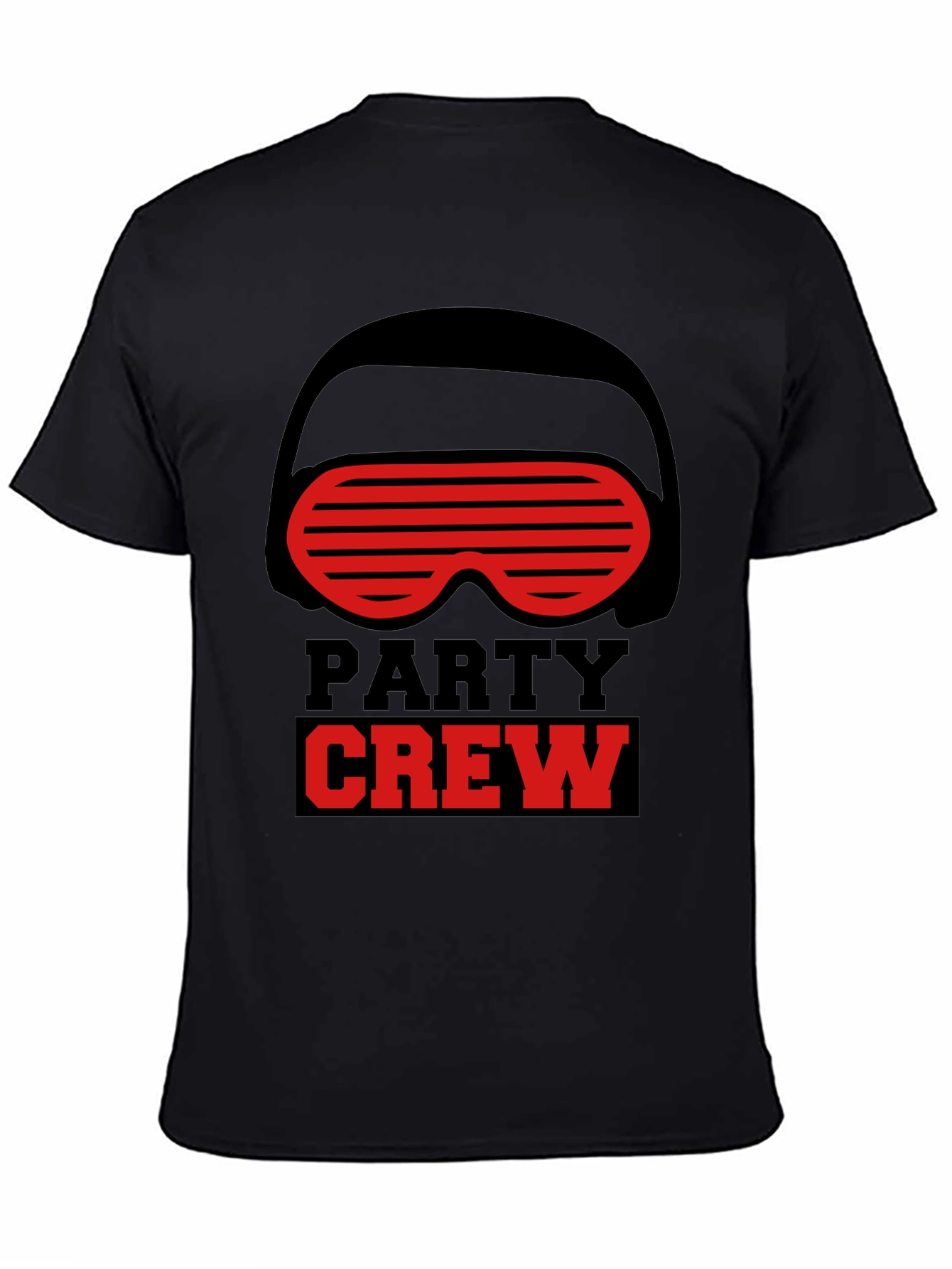 Party Crew Graphic T-Shirt - Black Crew Neck Tee