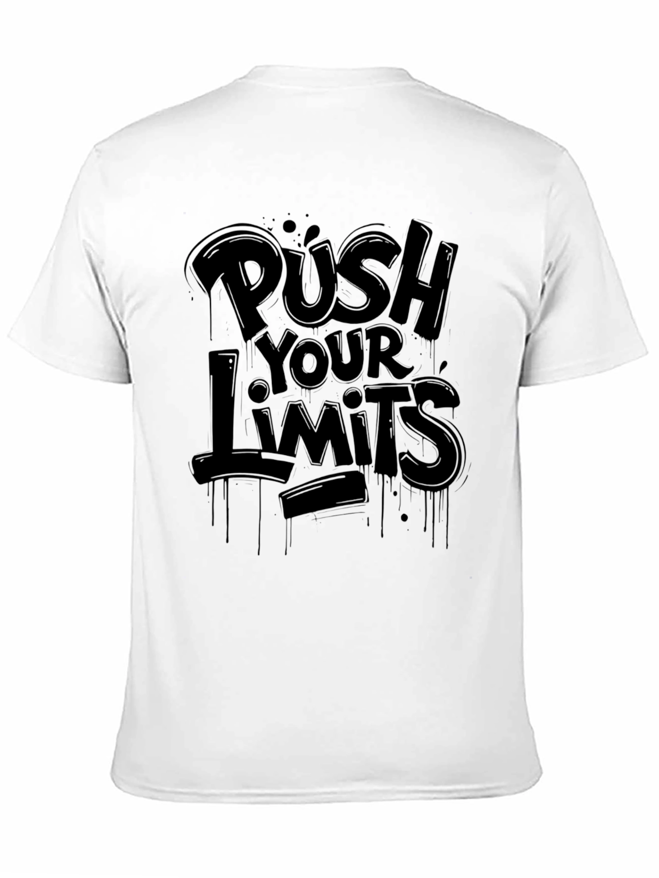 Push Your Limits Black Graphic Tee