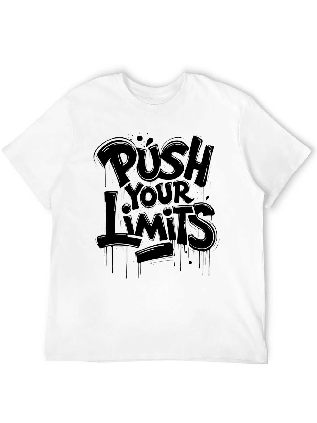 Push Your Limits Black Graphic Tee