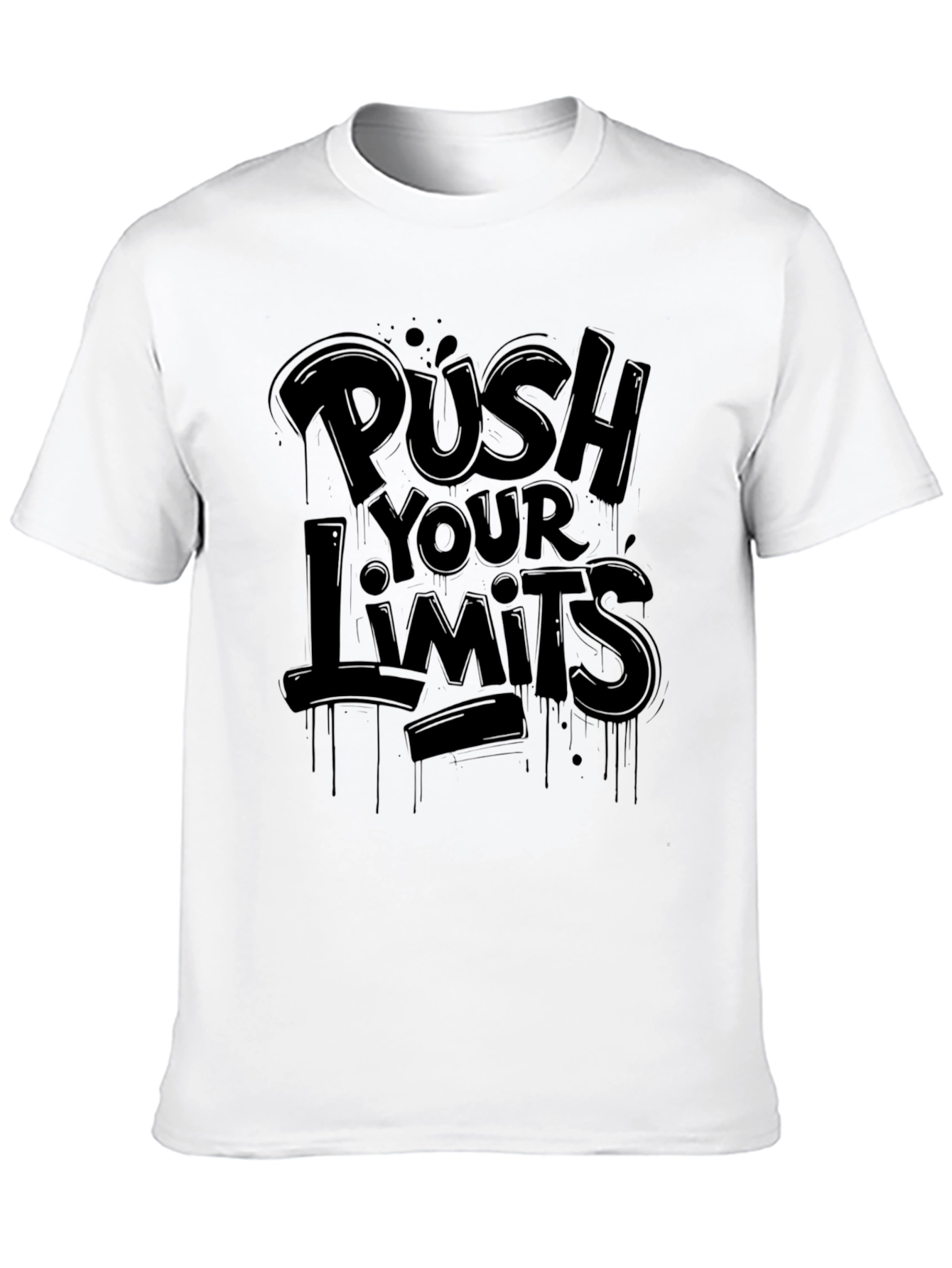 Push Your Limits Black Graphic Tee