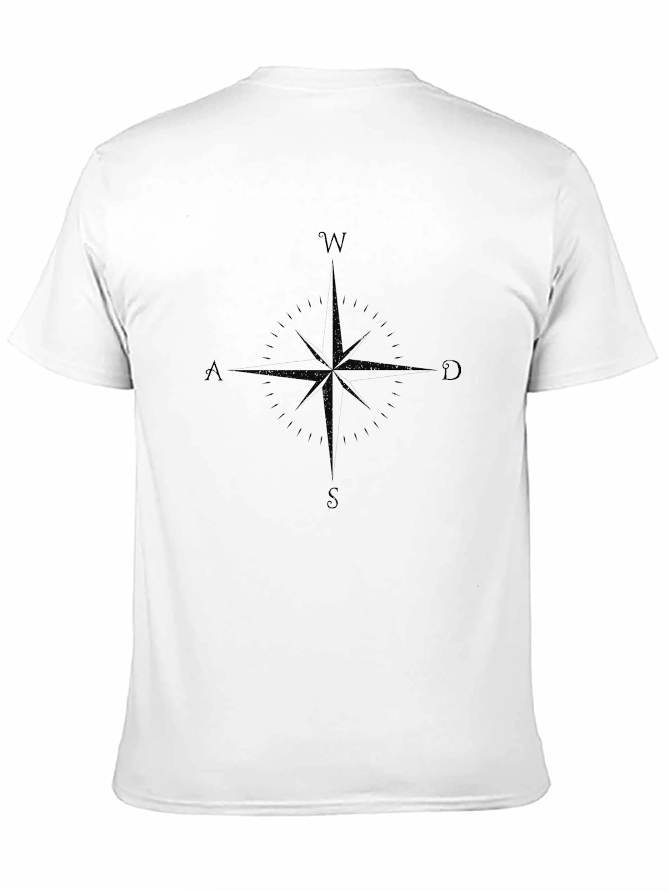 Compass Rose Graphic Tee - Classic Black Cotton