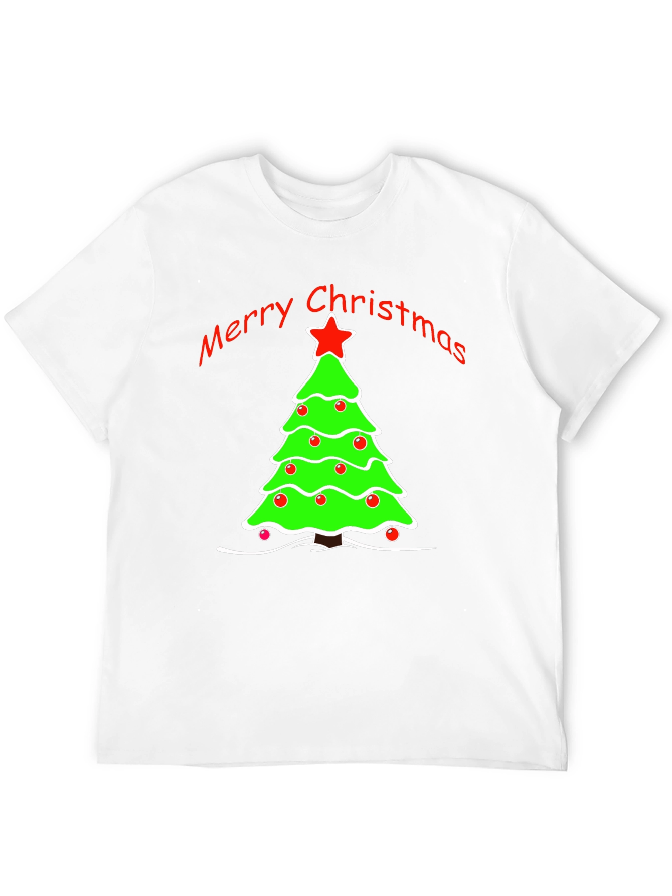 Merry Christmas Tree Graphic T-Shirt
