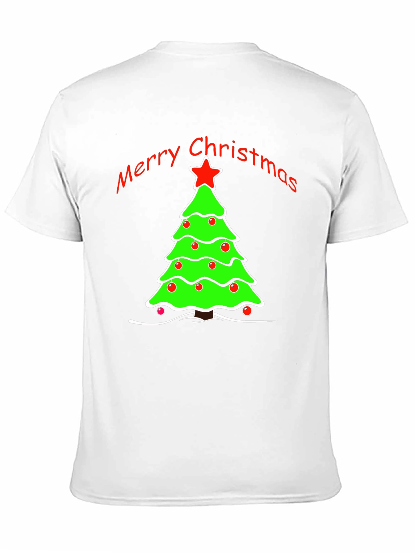 Merry Christmas Tree Graphic T-Shirt