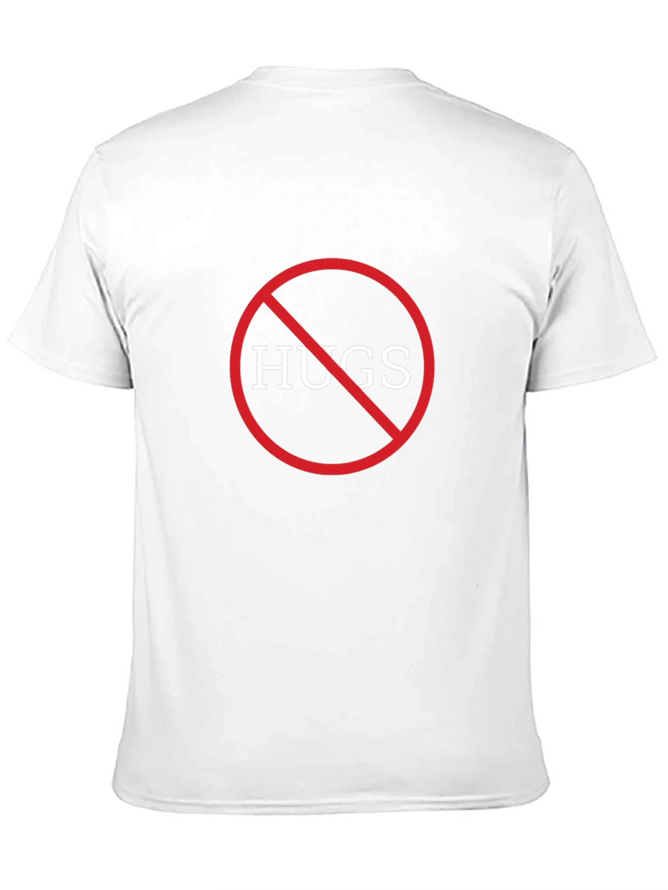 No Hugs Graphic Tee - Black Cotton Comfort