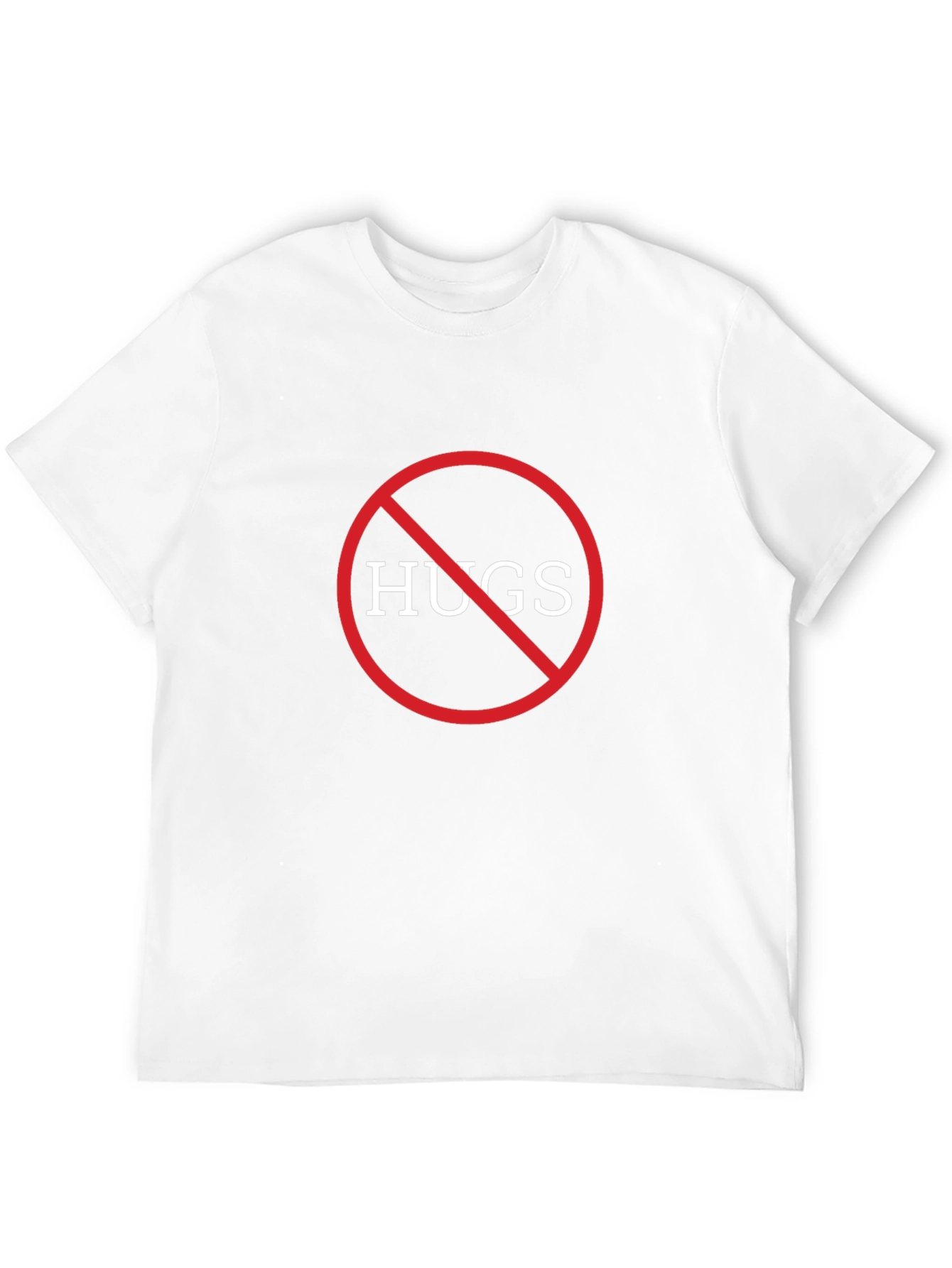 No Hugs Graphic Tee - Black Cotton Comfort