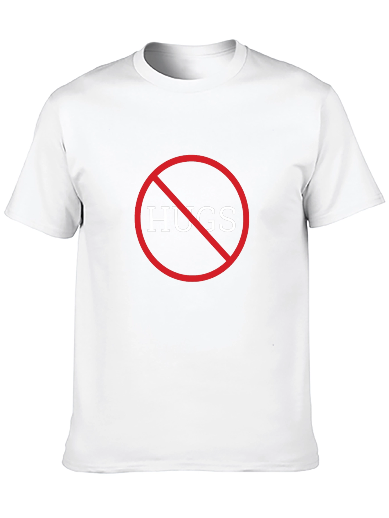 No Hugs Graphic Tee - Black Cotton Comfort