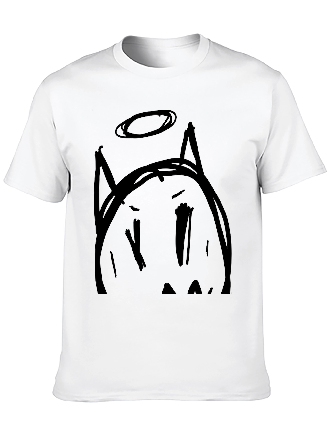 Devil Angel Graphic Tee - Black Cotton T-Shirt