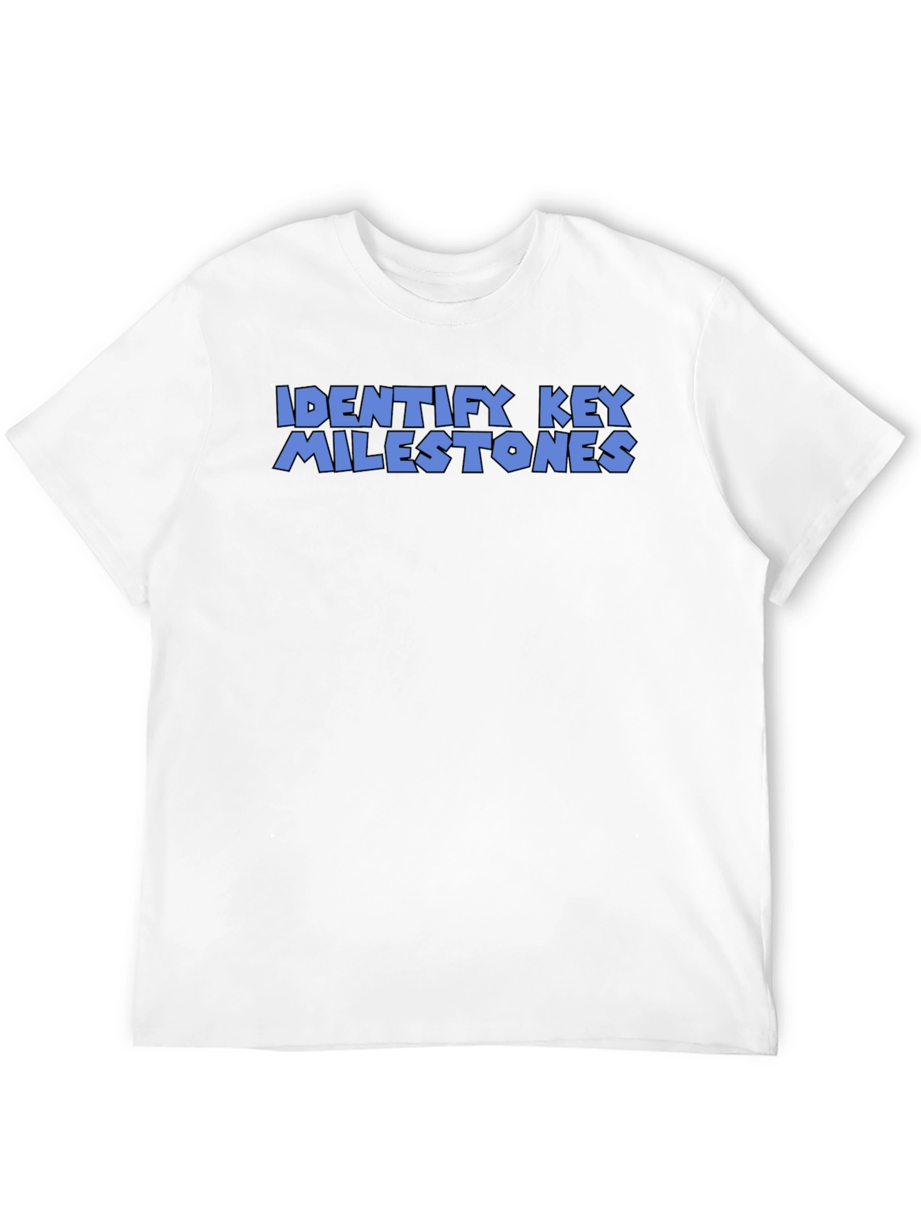 Identify Key Milestones T-Shirt - Black Graphic Tee