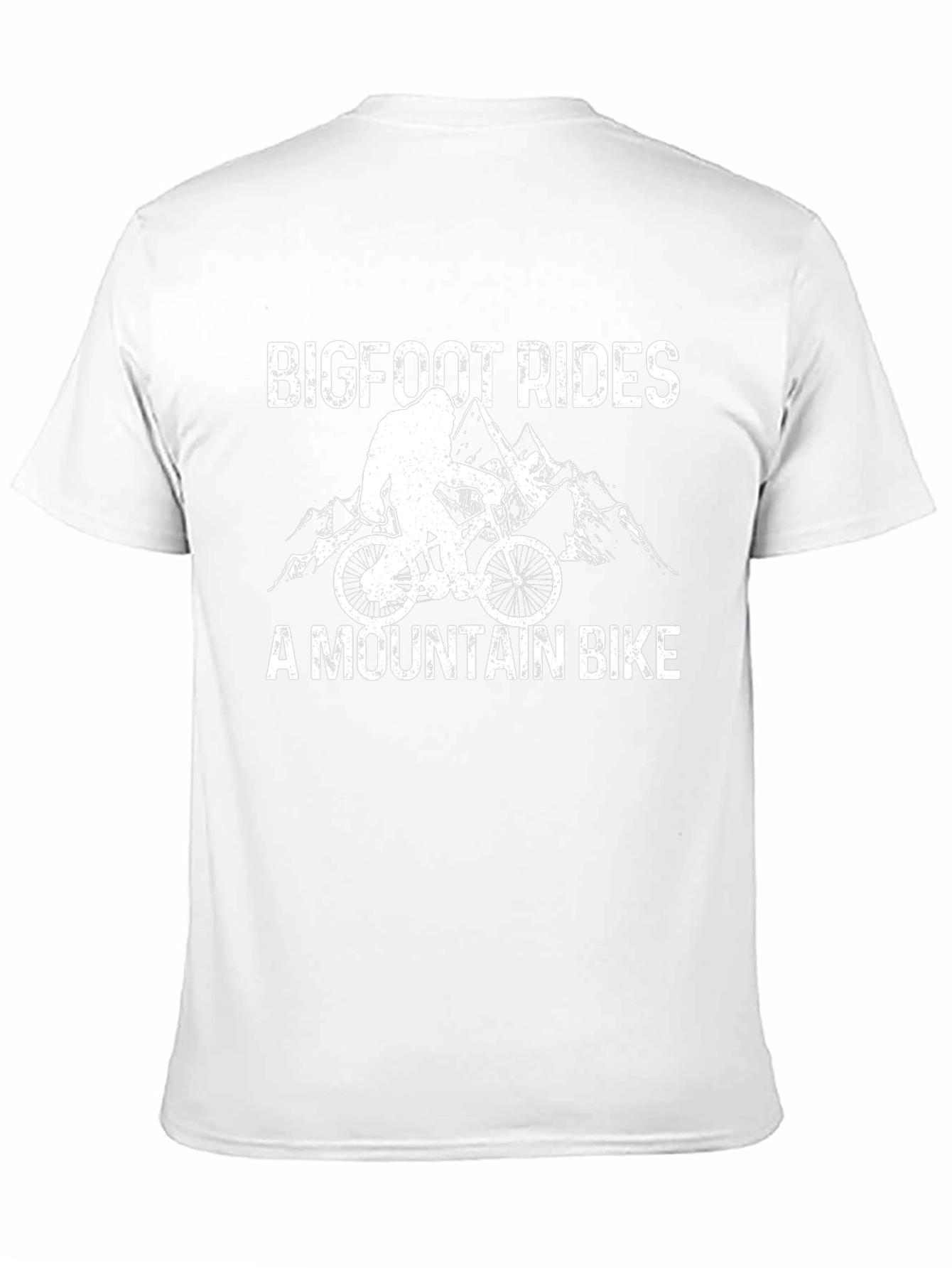 Bigfoot Rides A Mountain Bike Graphic T-Shirt