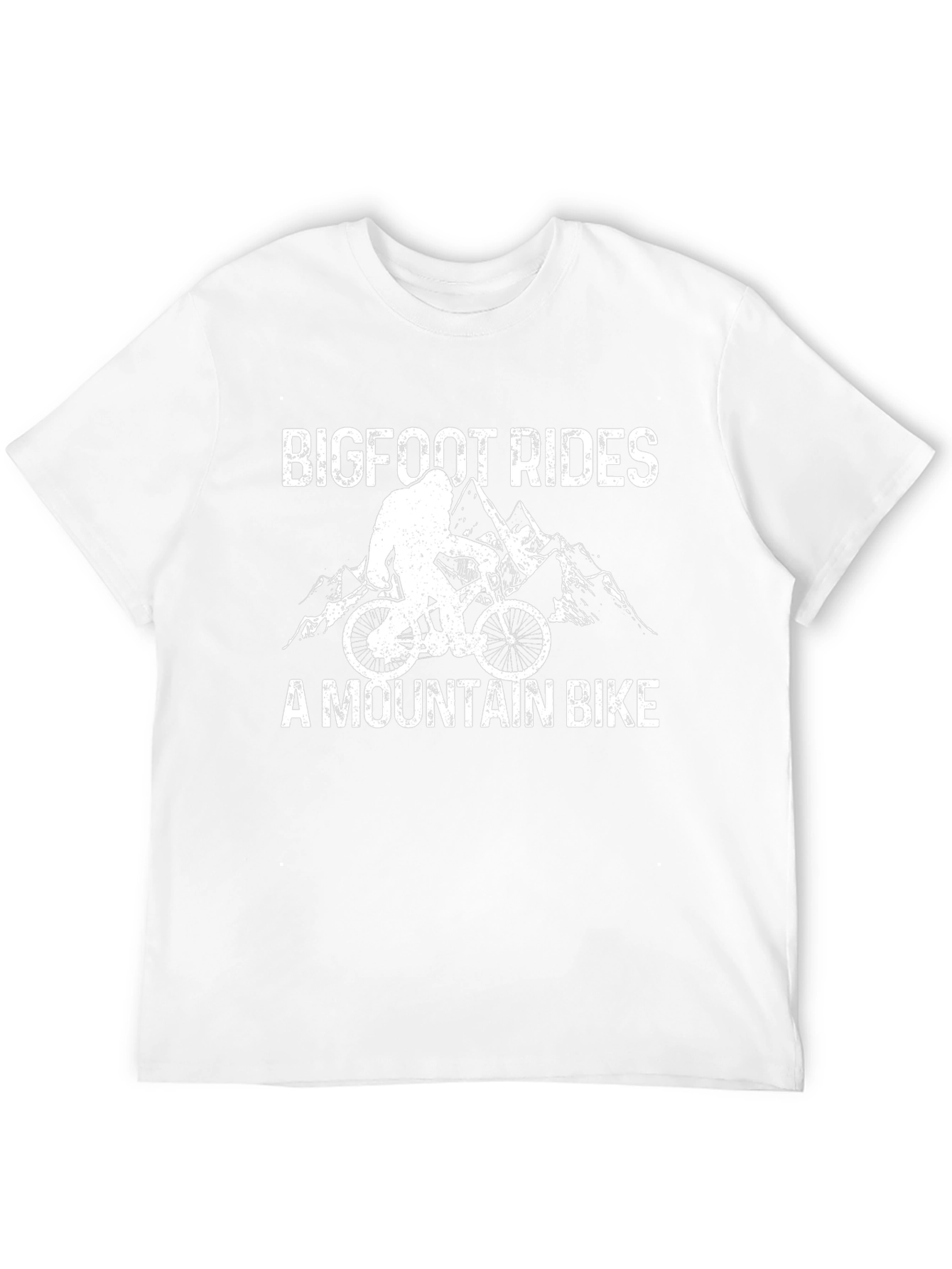 Bigfoot Rides A Mountain Bike Graphic T-Shirt