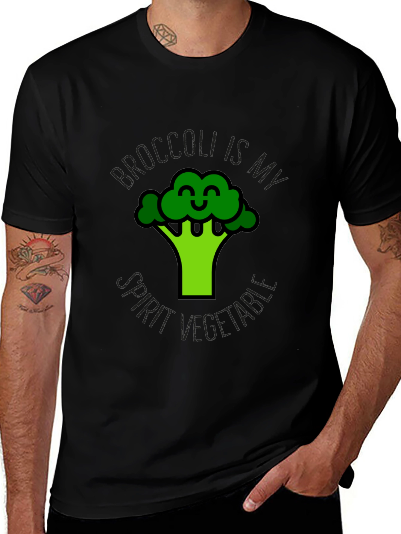 Broccoli is My Spirit Vegetable Graphic Tee