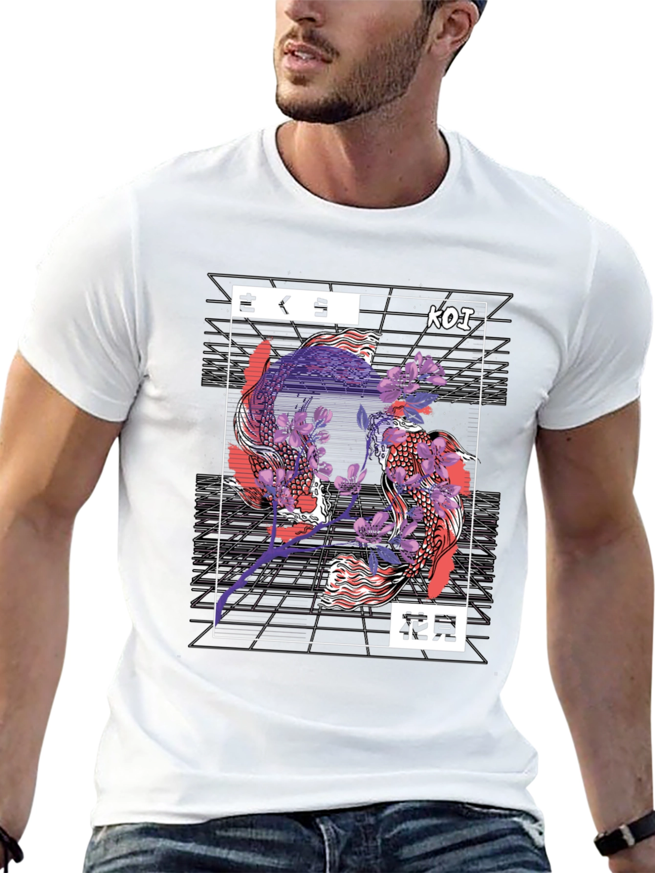 Koi Fish Graphic Tee - Japanese Inspired Design
