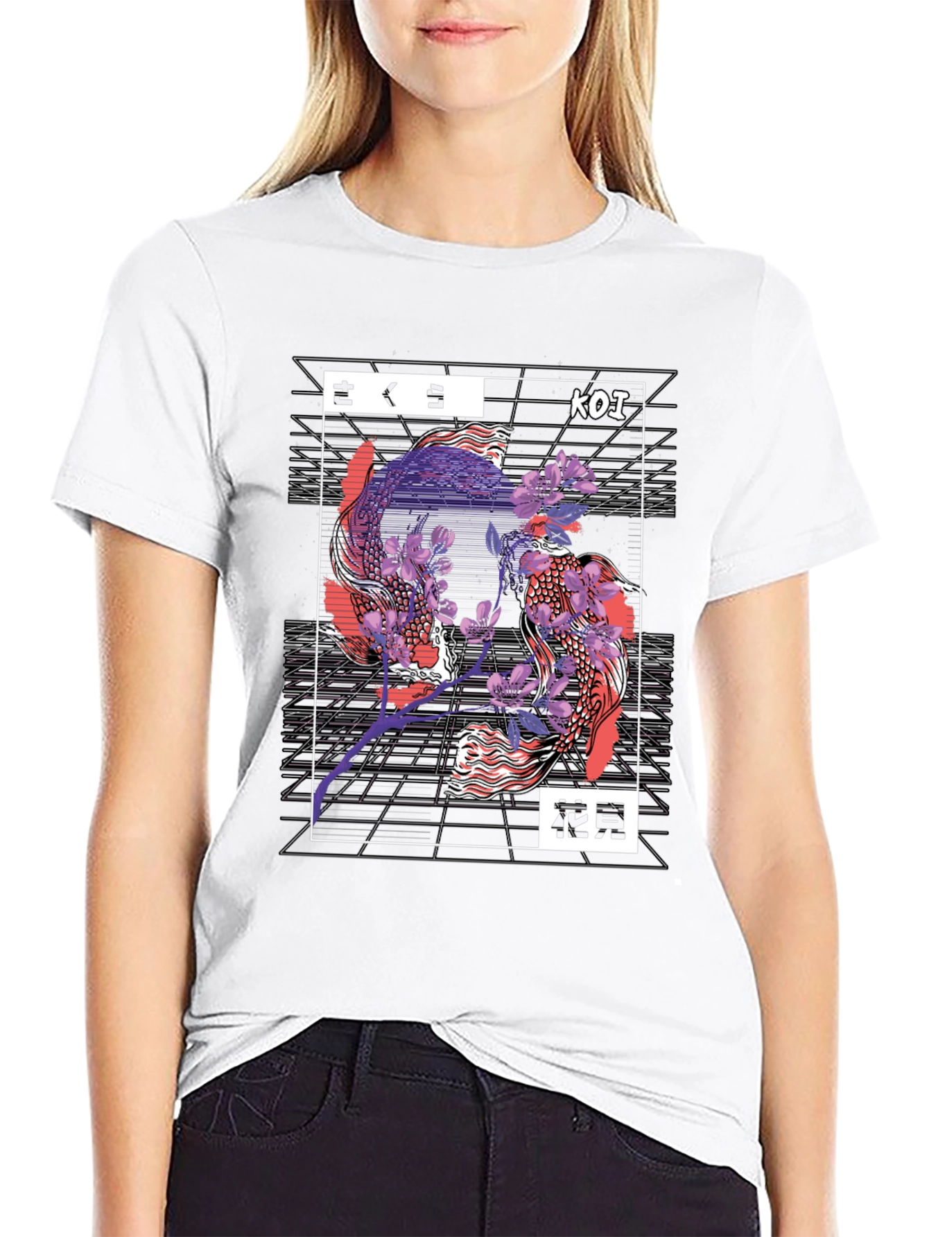Koi Fish Graphic Tee - Japanese Inspired Design