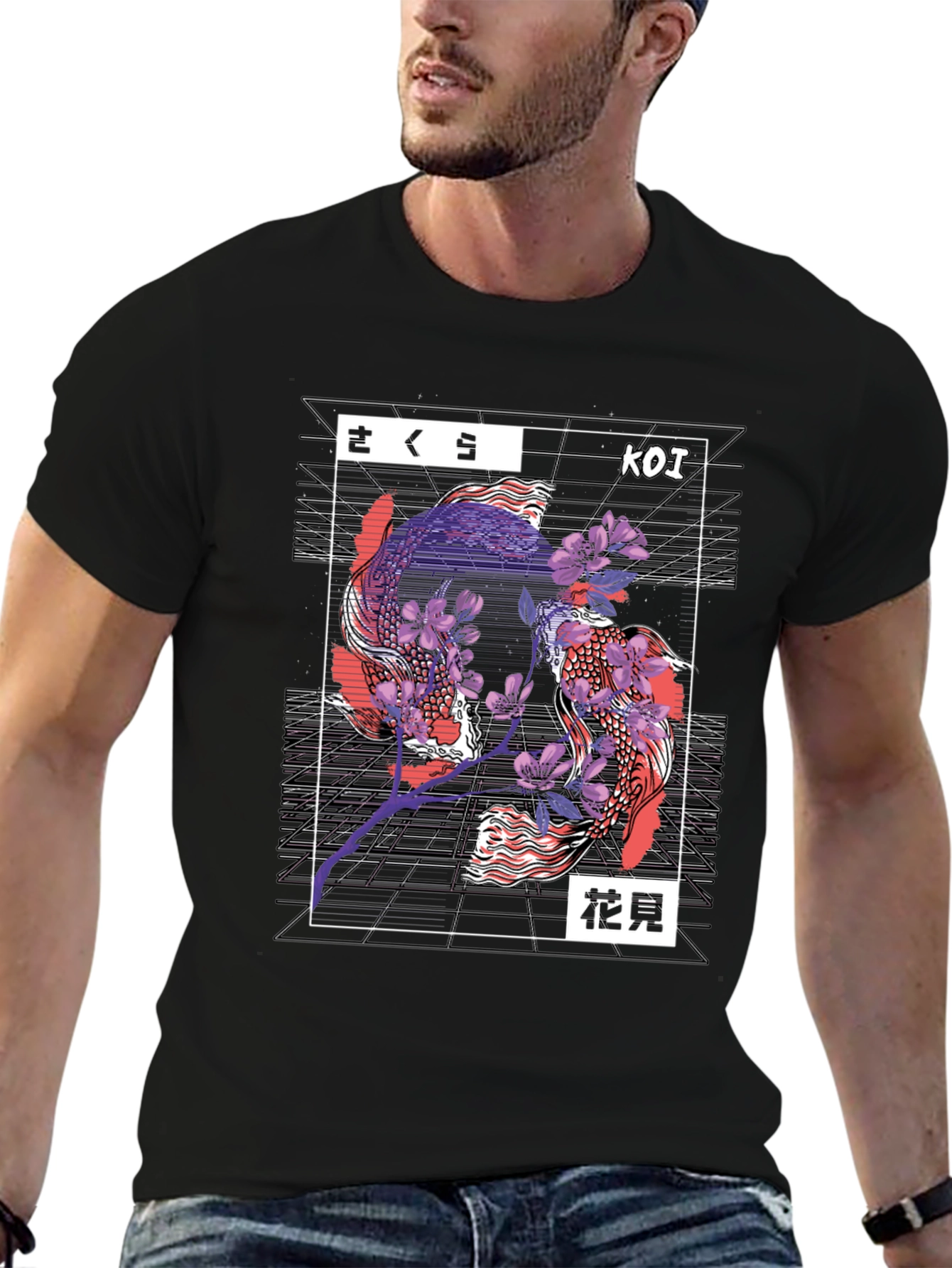 Koi Fish Graphic Tee - Japanese Inspired Design