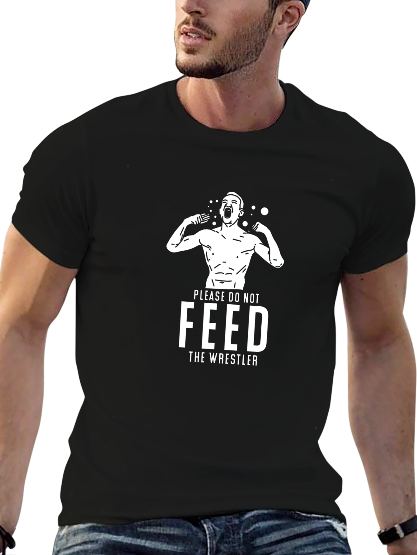 Please Do Not Feed the Wrestler Graphic T-Shirt