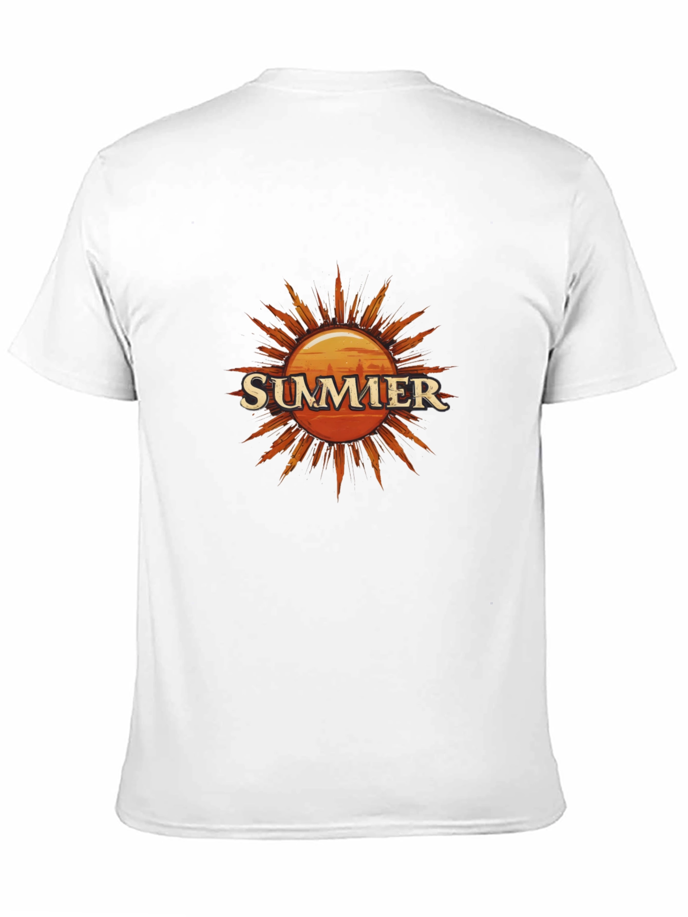 Summer Sun Graphic Tee - Black Cotton T-Shirt