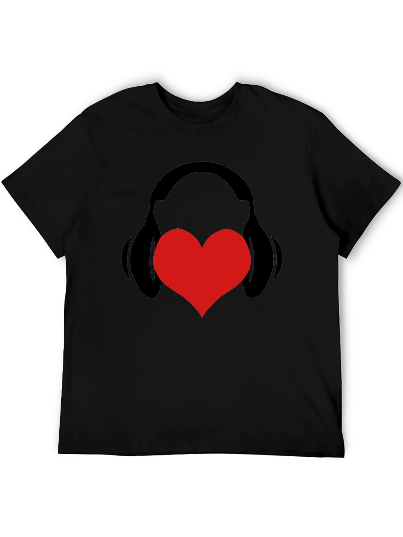 Heart Headphones Graphic Tee - Stylish Music Lover Shirt
