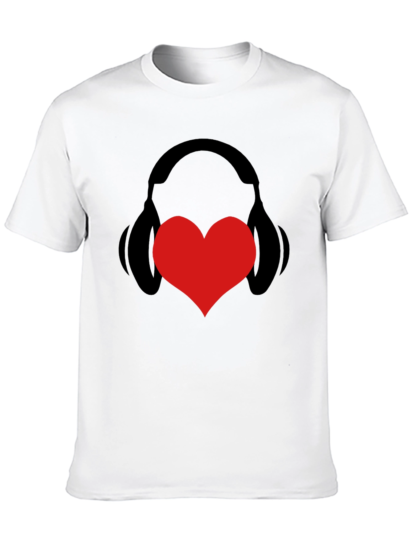 Heart Headphones Graphic Tee - Stylish Music Lover Shirt