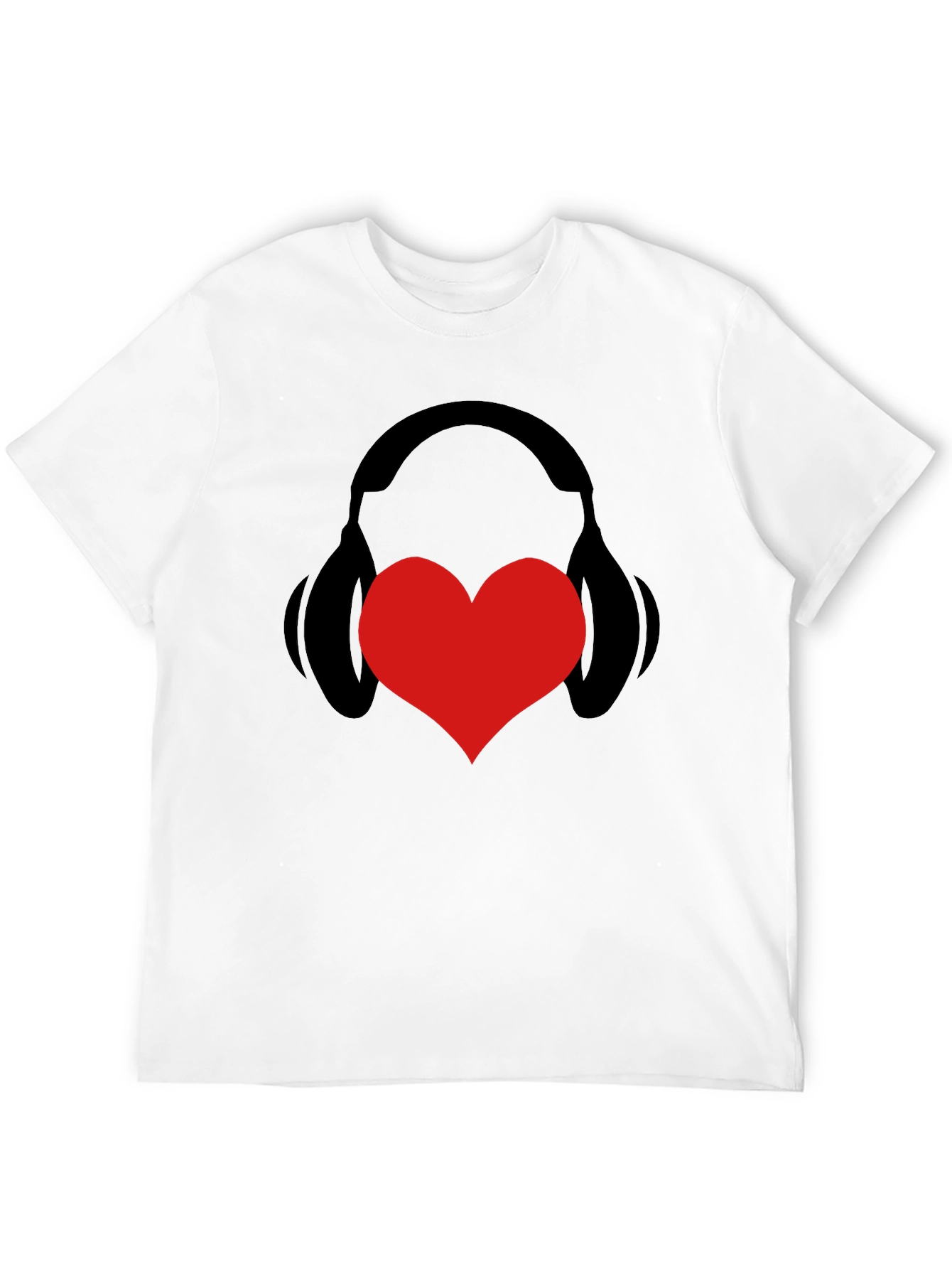Heart Headphones Graphic Tee - Stylish Music Lover Shirt