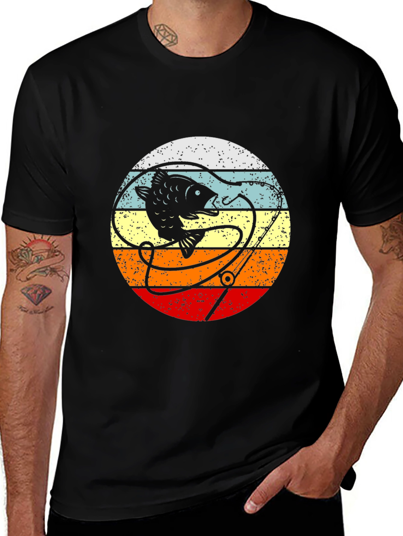 Retro Fish T-Shirt - Fishing Gift