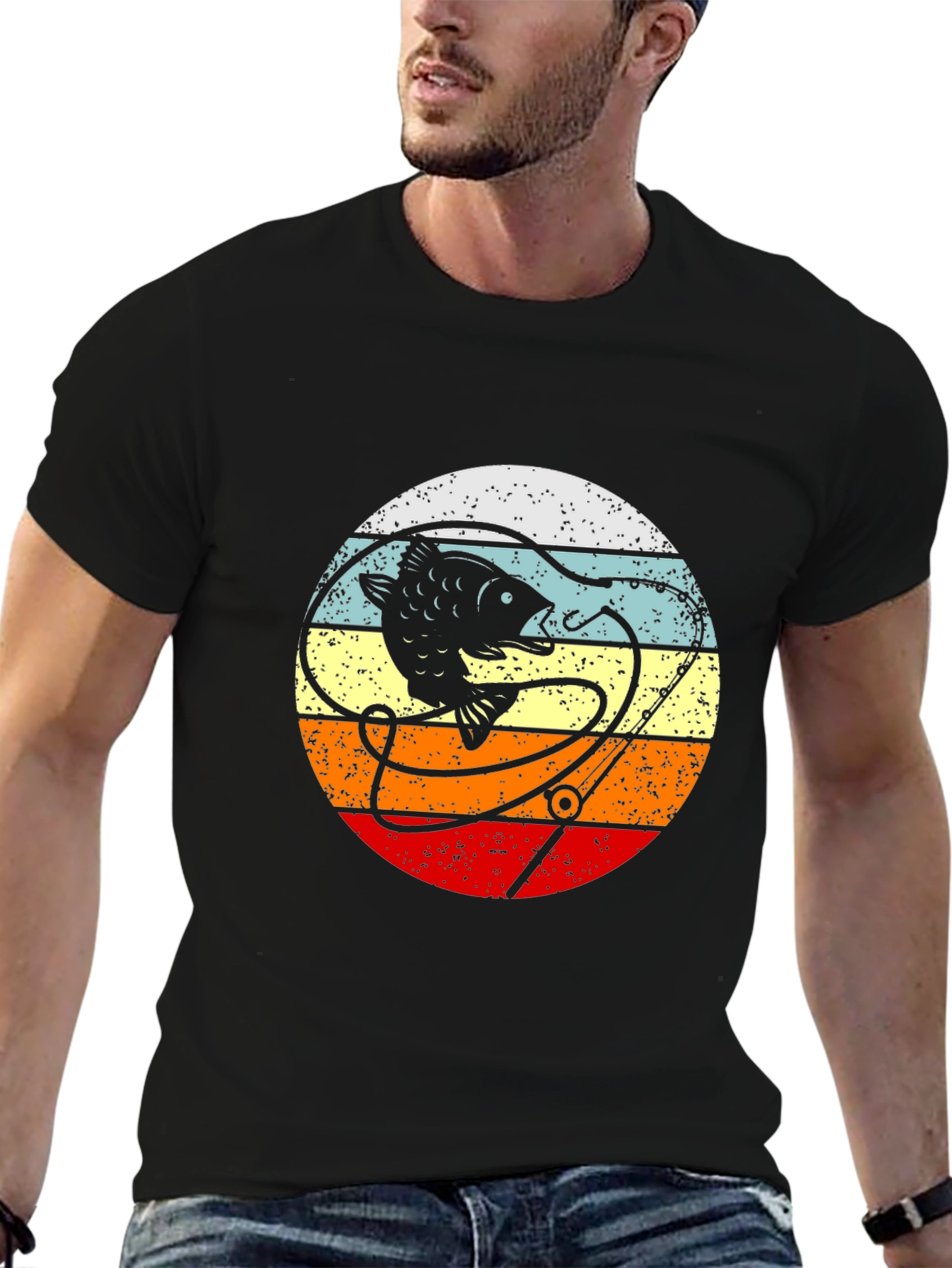 Retro Fish T-Shirt - Fishing Gift