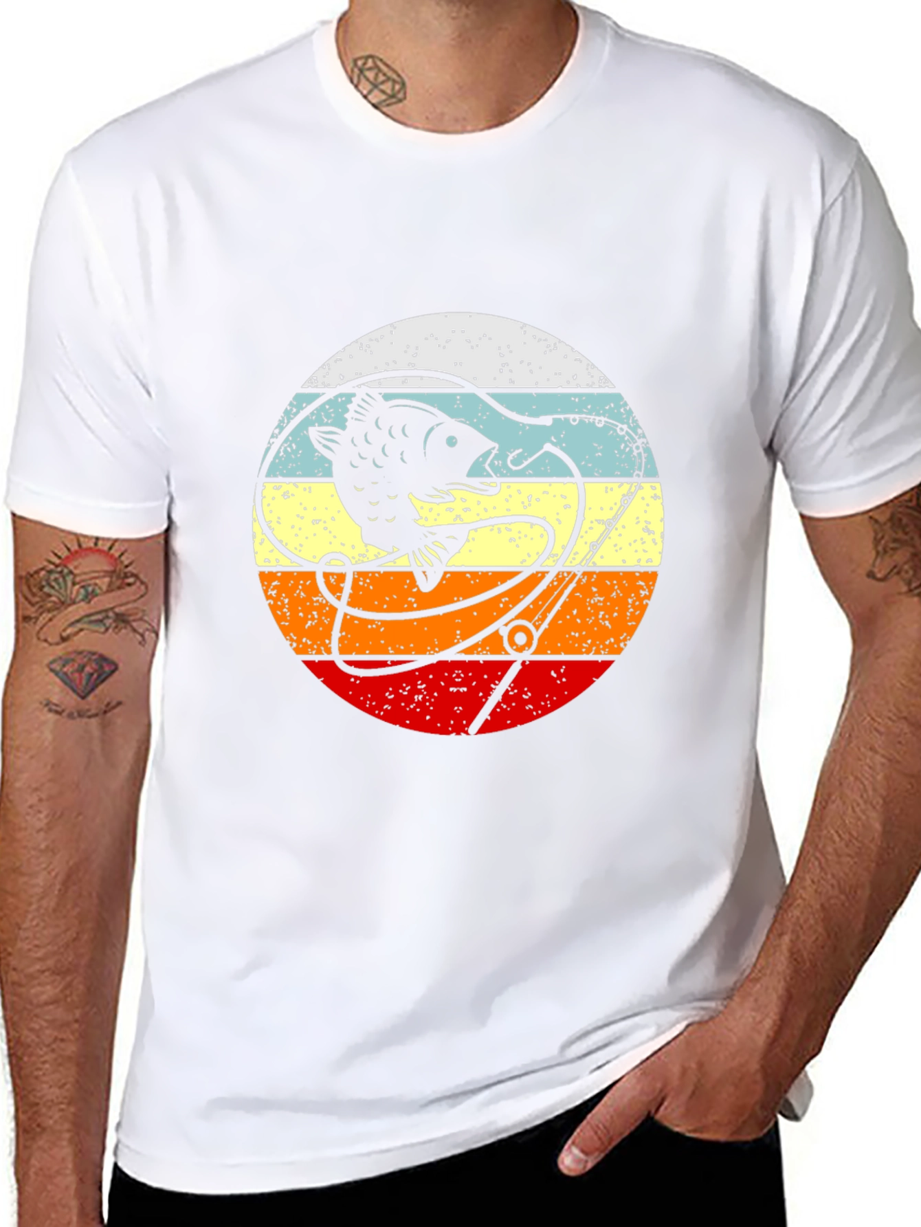 Retro Fish T-Shirt - Fishing Gift