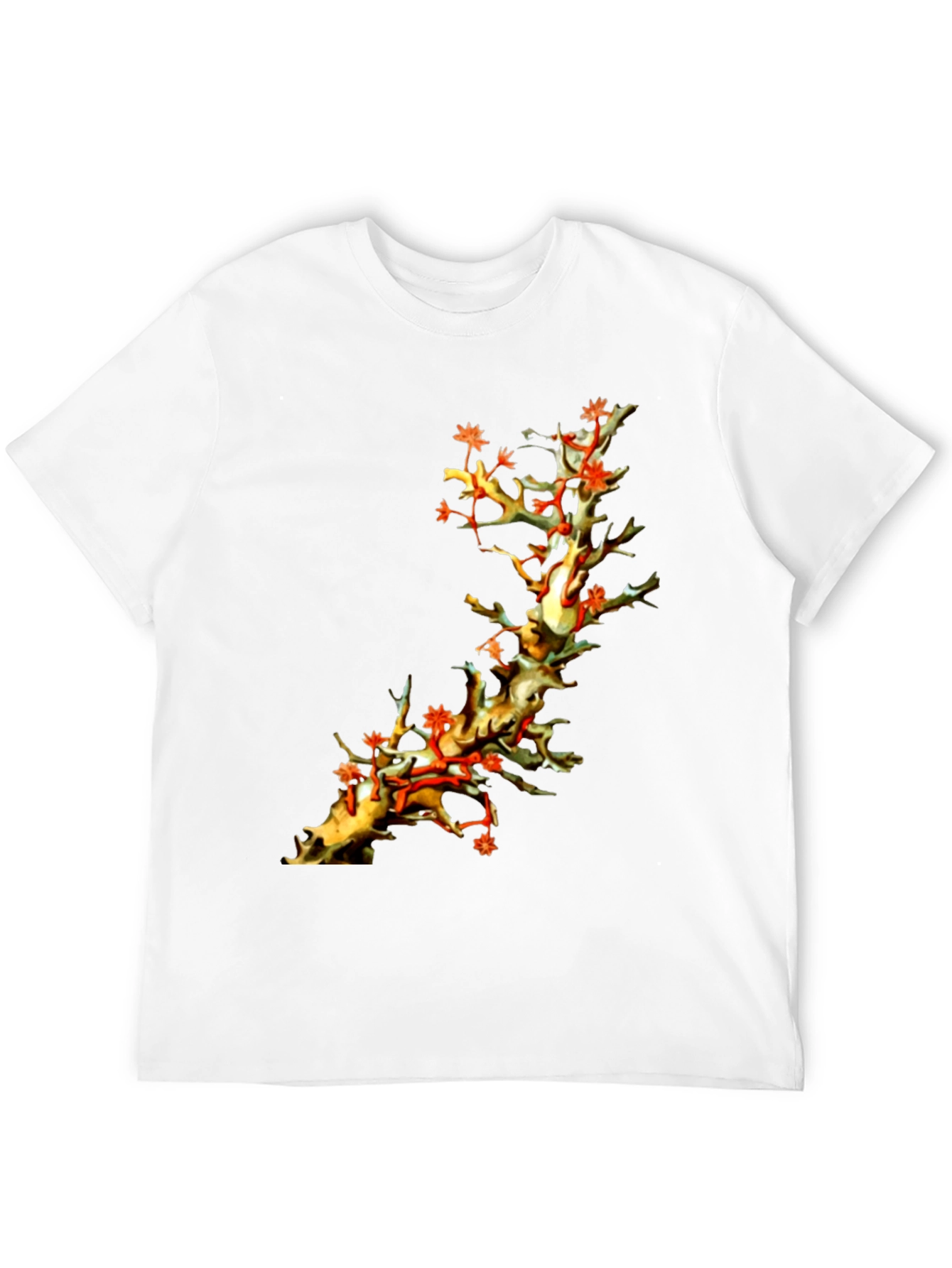 Coral Branch Print T-Shirt
