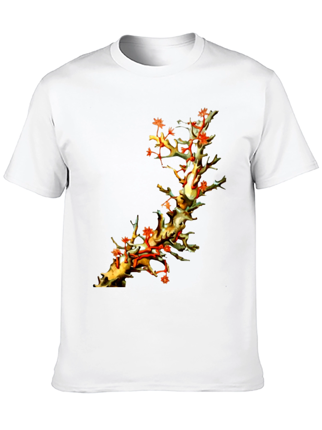 Coral Branch Print T-Shirt