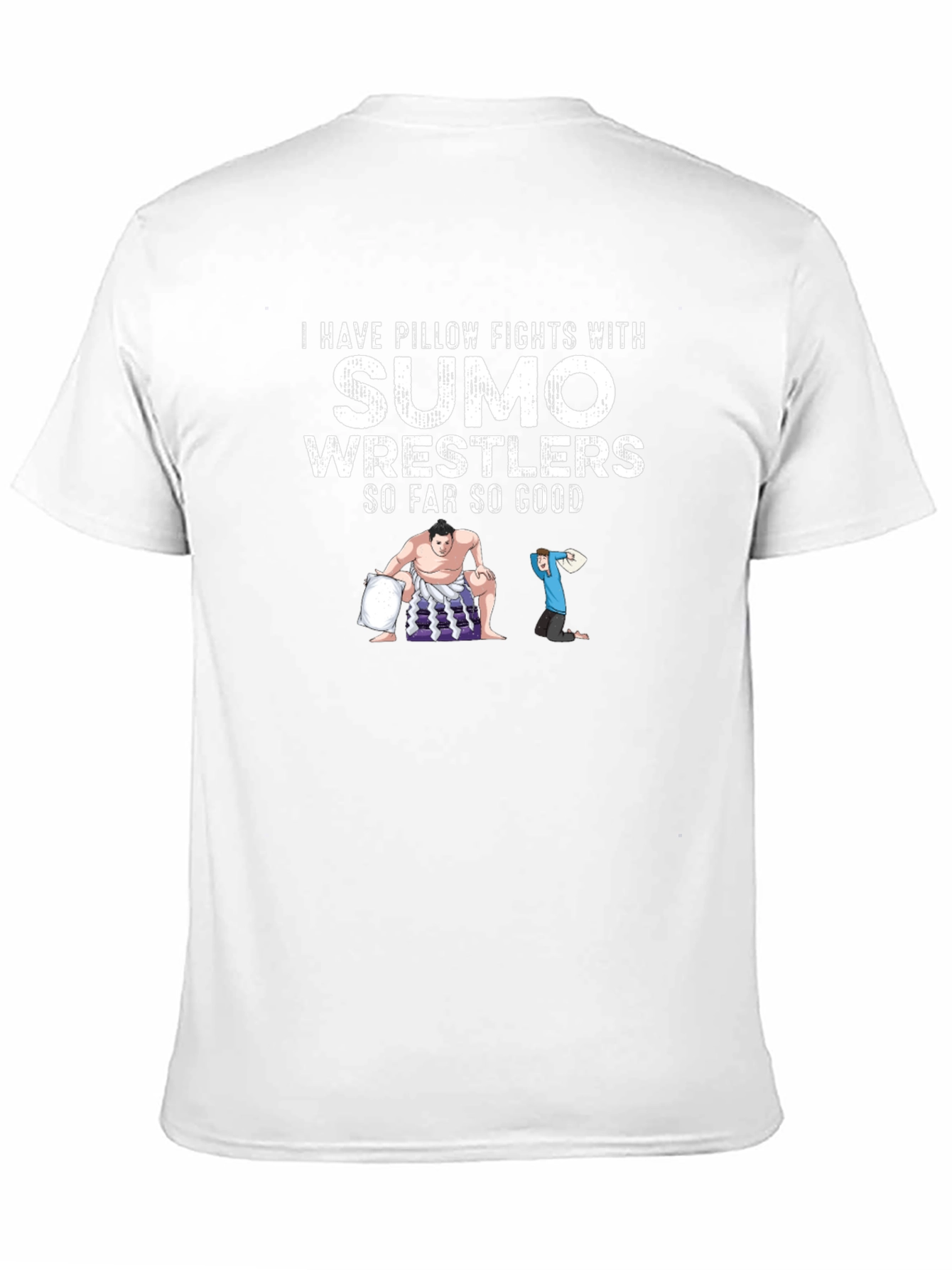 Sumo Wrestler Pillow Fight Graphic Tee