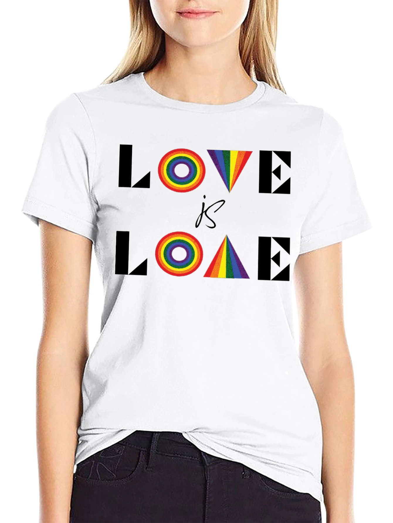 Love is Love LGBTQ Rainbow Graphic Tee