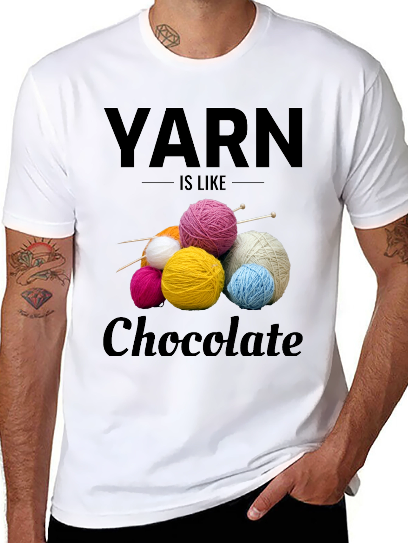Yarn Like Chocolate T-Shirt - Knitters Tee
