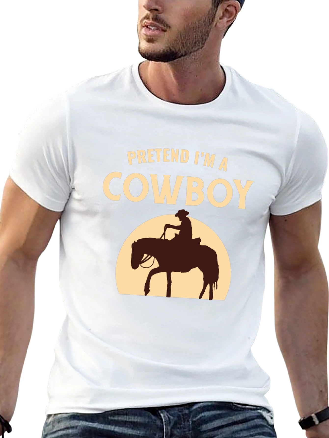Pretend Im a Cowboy T-Shirt - Funny Western Tee