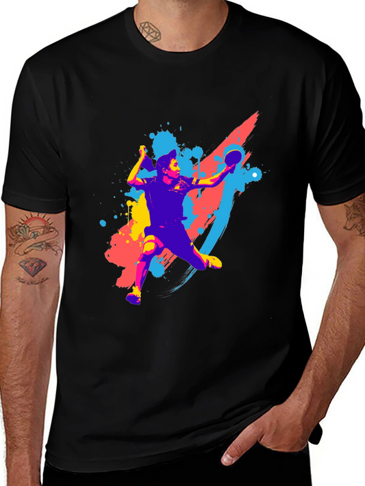 Table Tennis Player Graphic Tee - Sporty Style
