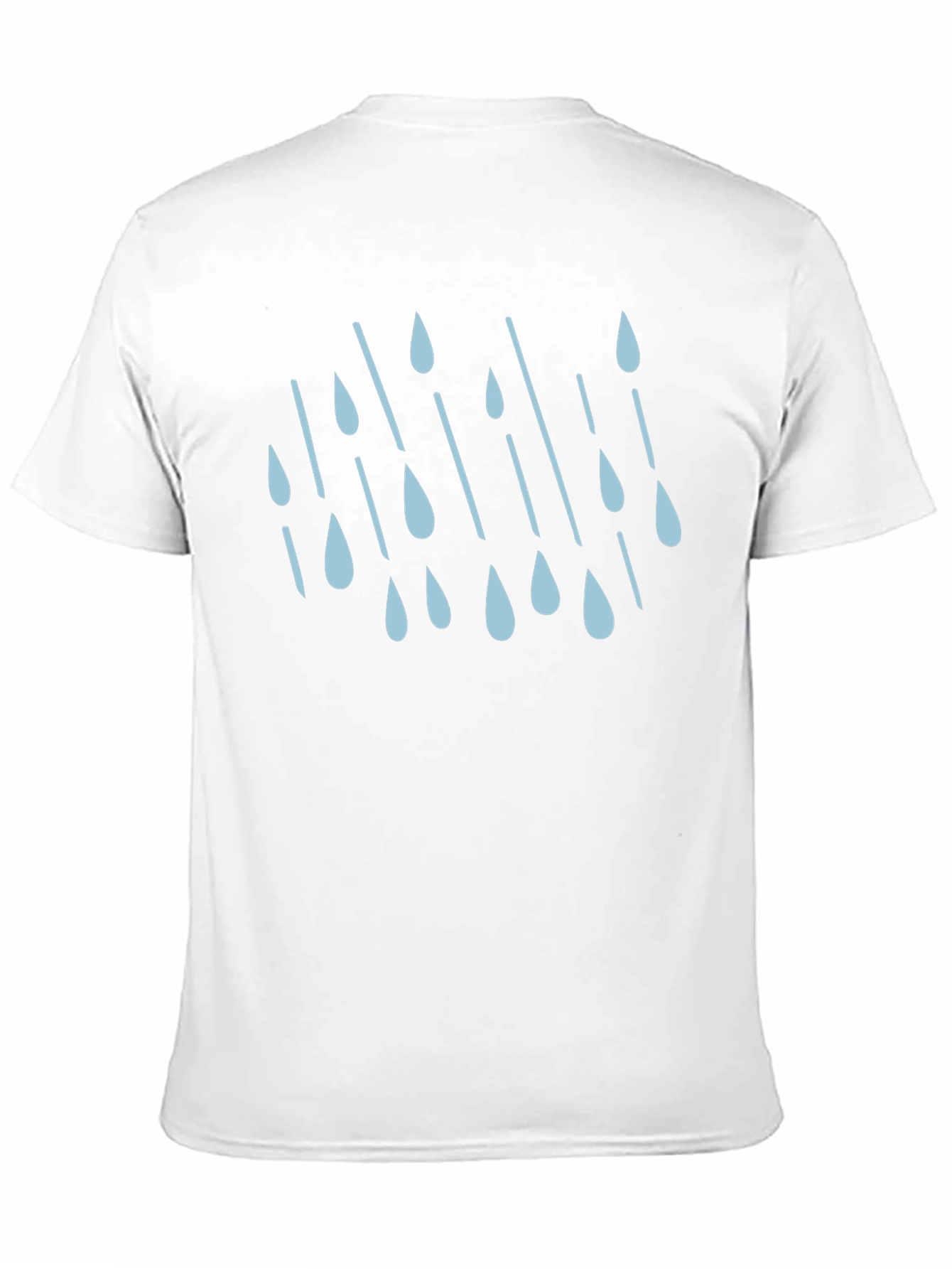 Rain Drop Graphic Tee - Stylish Black Cotton T-Shirt