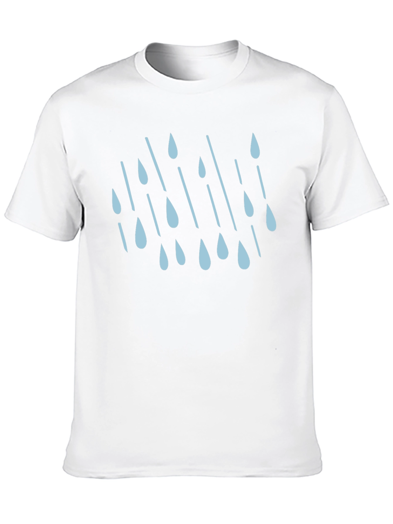 Rain Drop Graphic Tee - Stylish Black Cotton T-Shirt